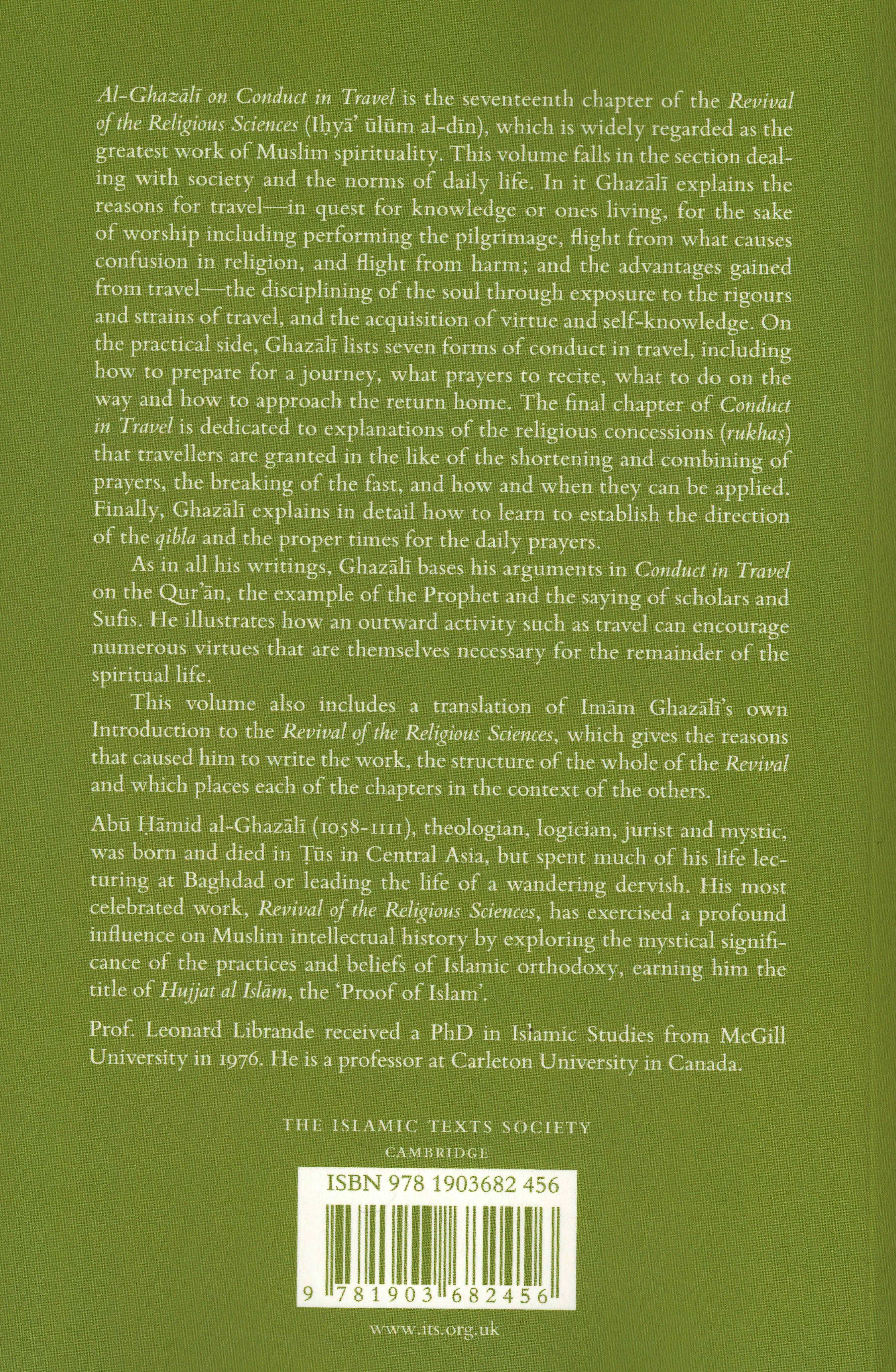 Al-Ghazali on Conduct in Travel: Book XVII of the Revival of the Religious Sciences - Image 2