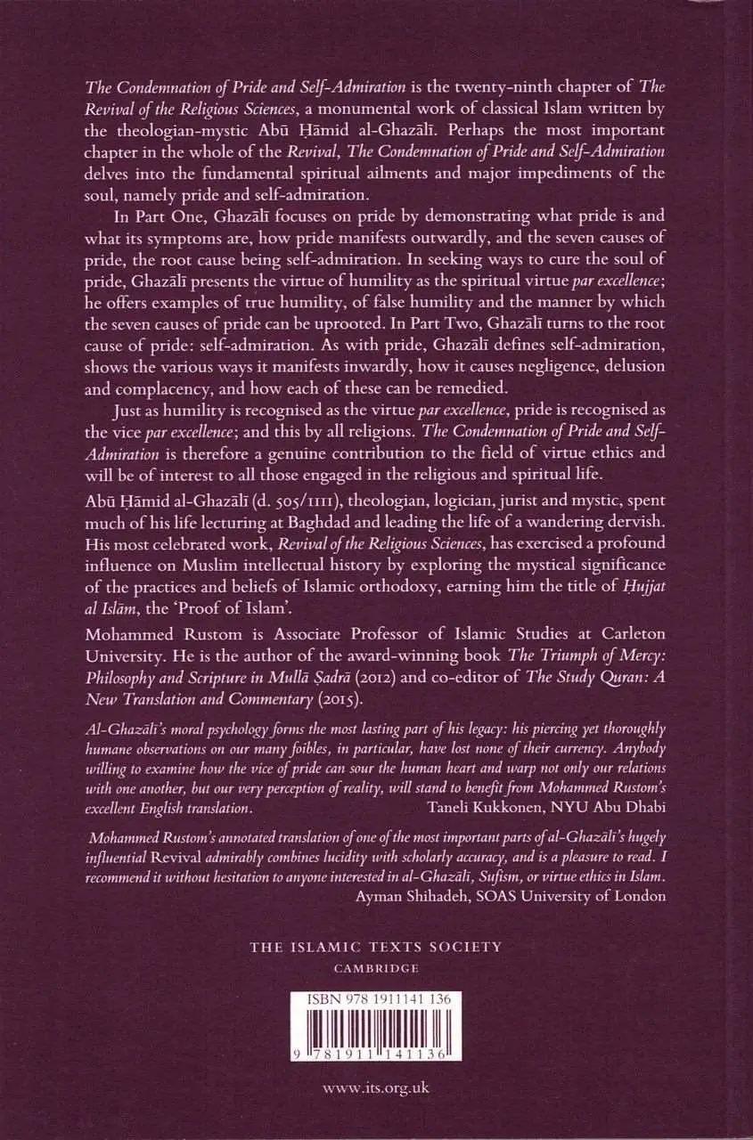 Al-Ghazali on the Condemnation of Pride and Self-Admiration - Image 2