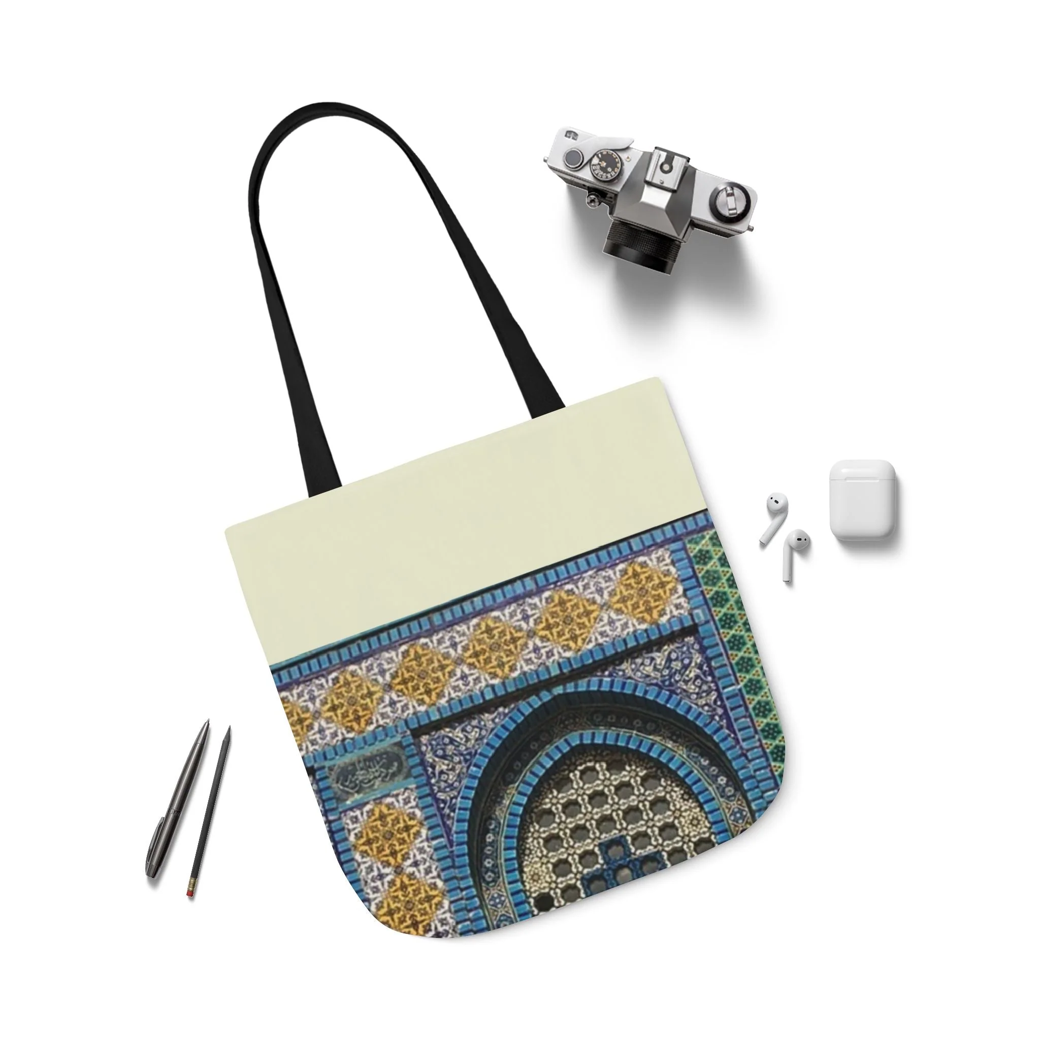 Aqsa Tote Bag, 3-Color Straps - Image 10