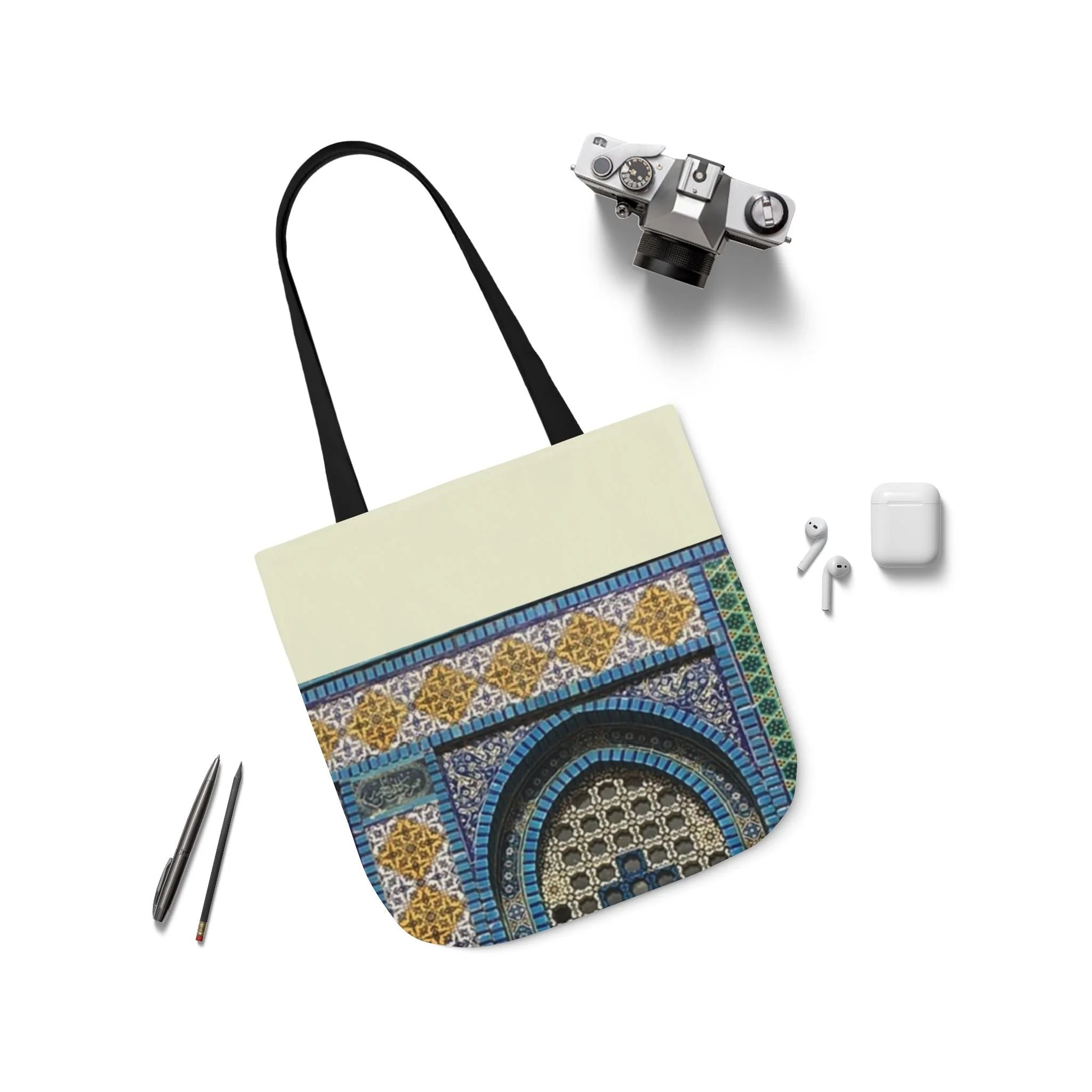 Aqsa Tote Bag, 3-Color Straps - Image 7