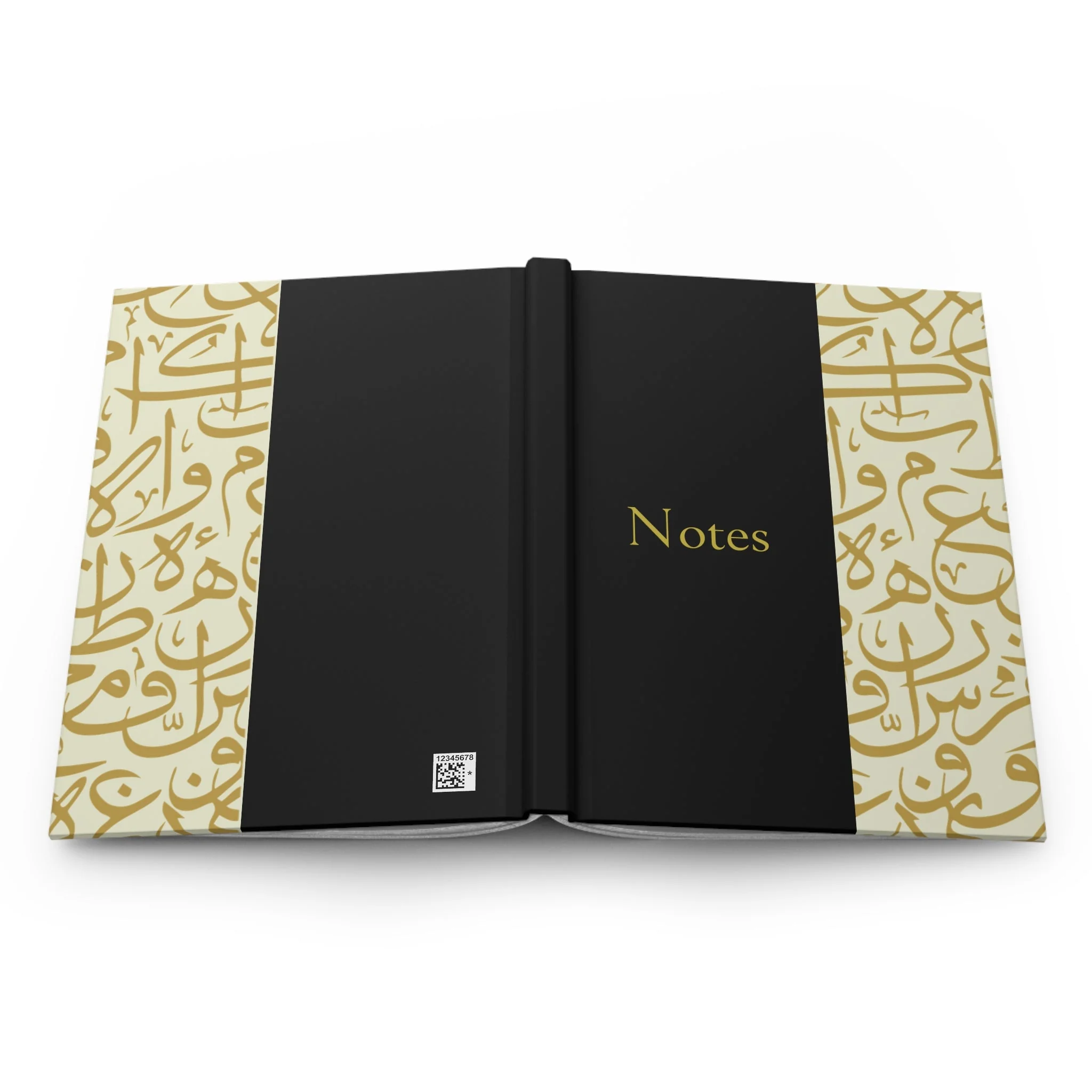 Beige and Gold Arabic Letters Hardcover Journal Matte 2 - Image 4