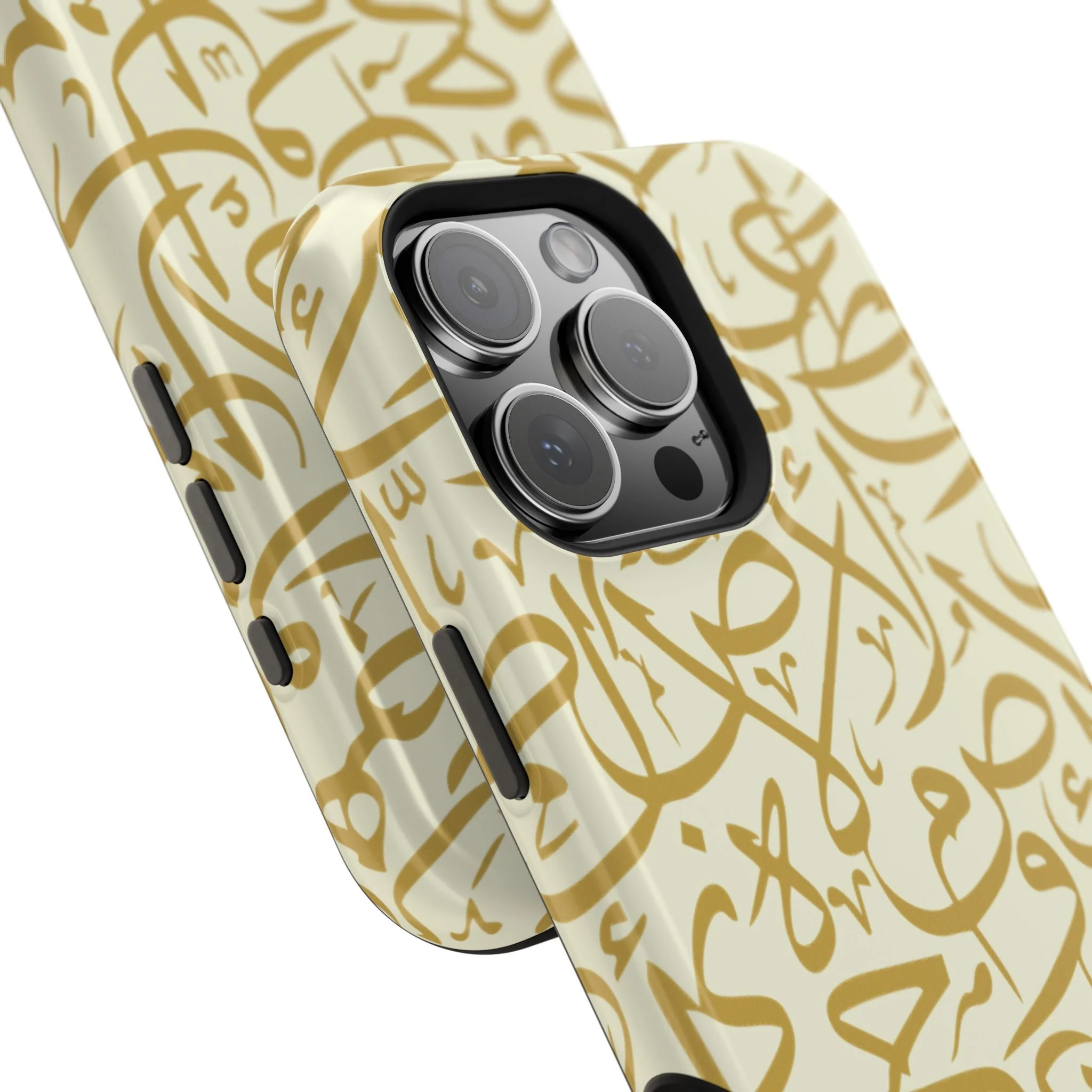 Beige and Gold Arabic Letters Iphone Magnetic Tough Cases - Image 26