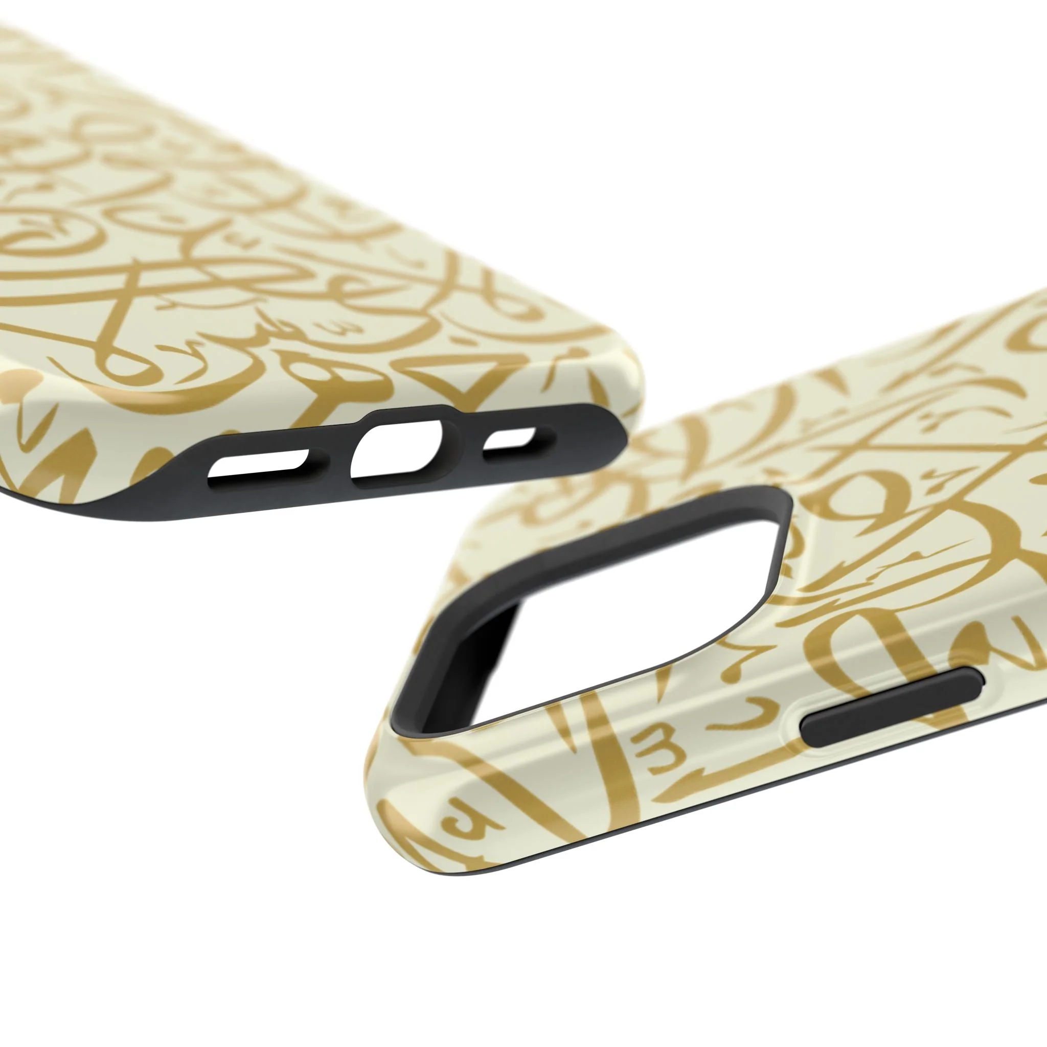 Beige and Gold Arabic Letters Iphone Magnetic Tough Cases - Image 27