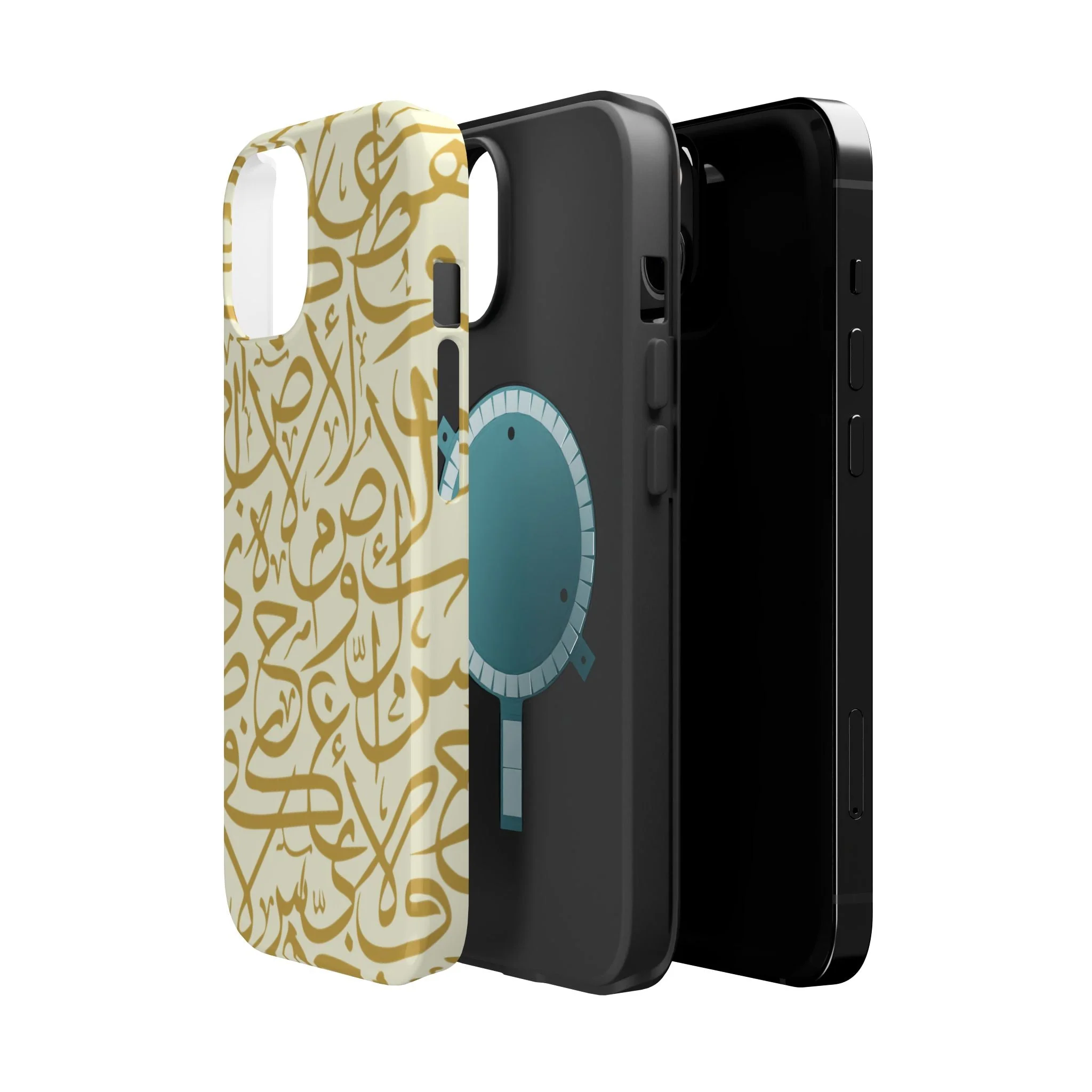 Beige and Gold Arabic Letters Iphone Magnetic Tough Cases - Image 28