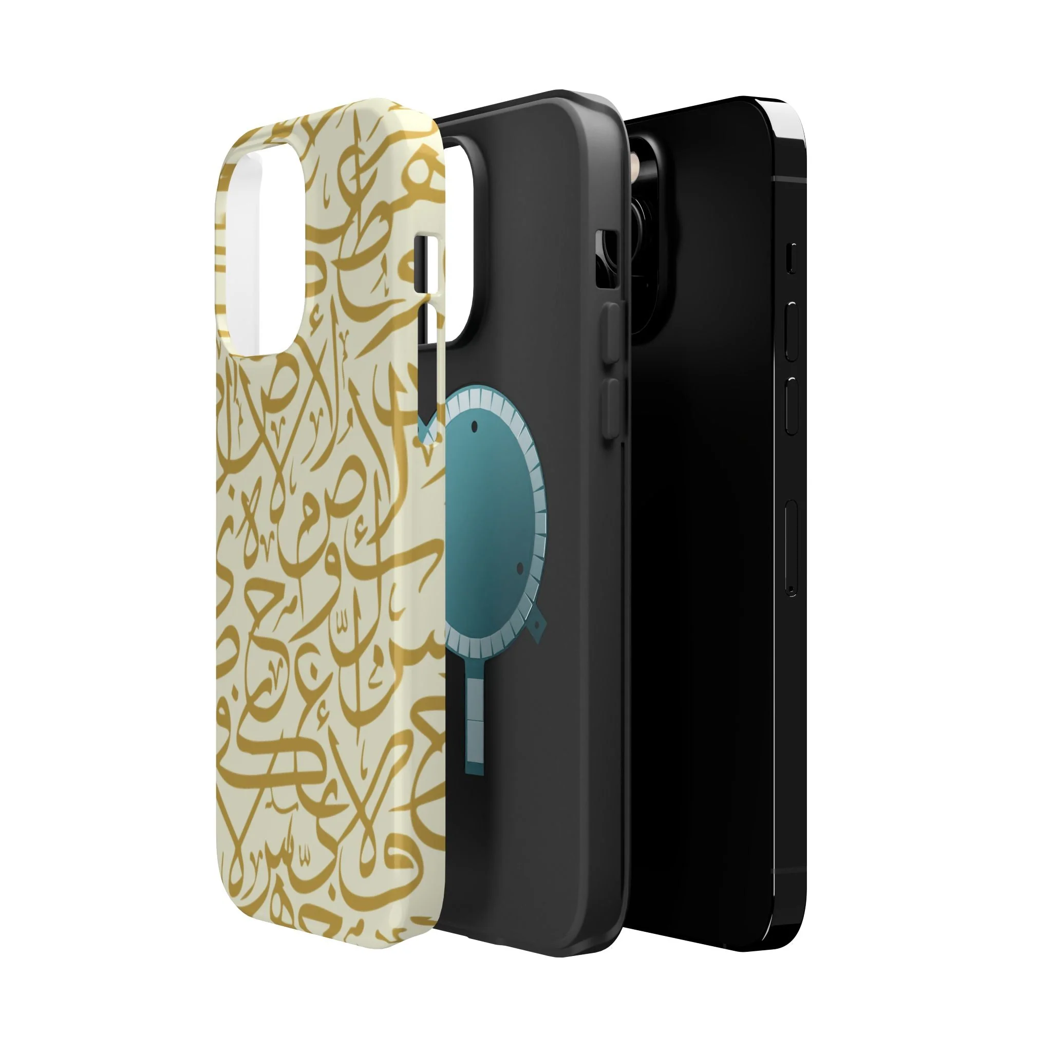 Beige and Gold Arabic Letters Iphone Magnetic Tough Cases - Image 37