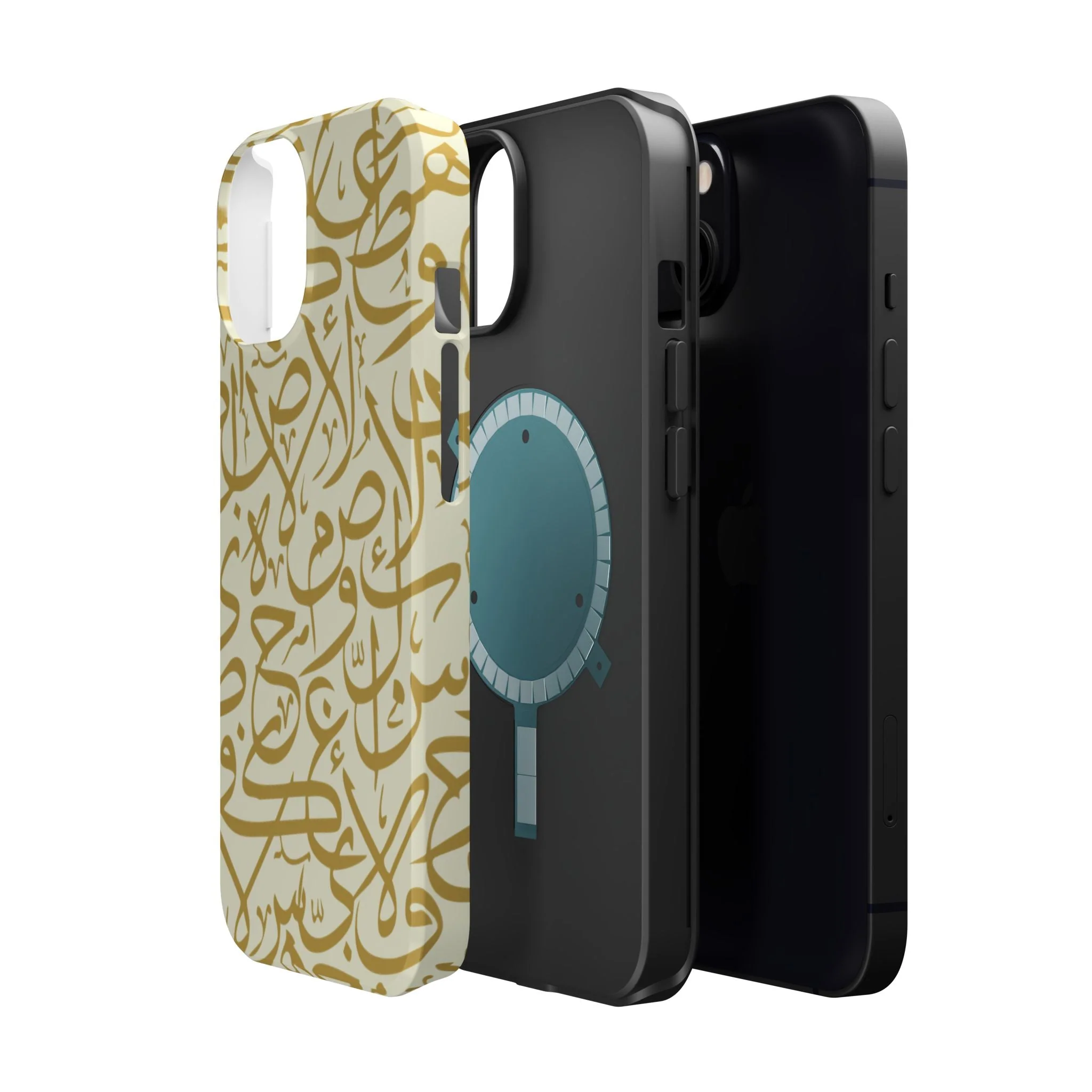 Beige and Gold Arabic Letters Iphone Magnetic Tough Cases - Image 40