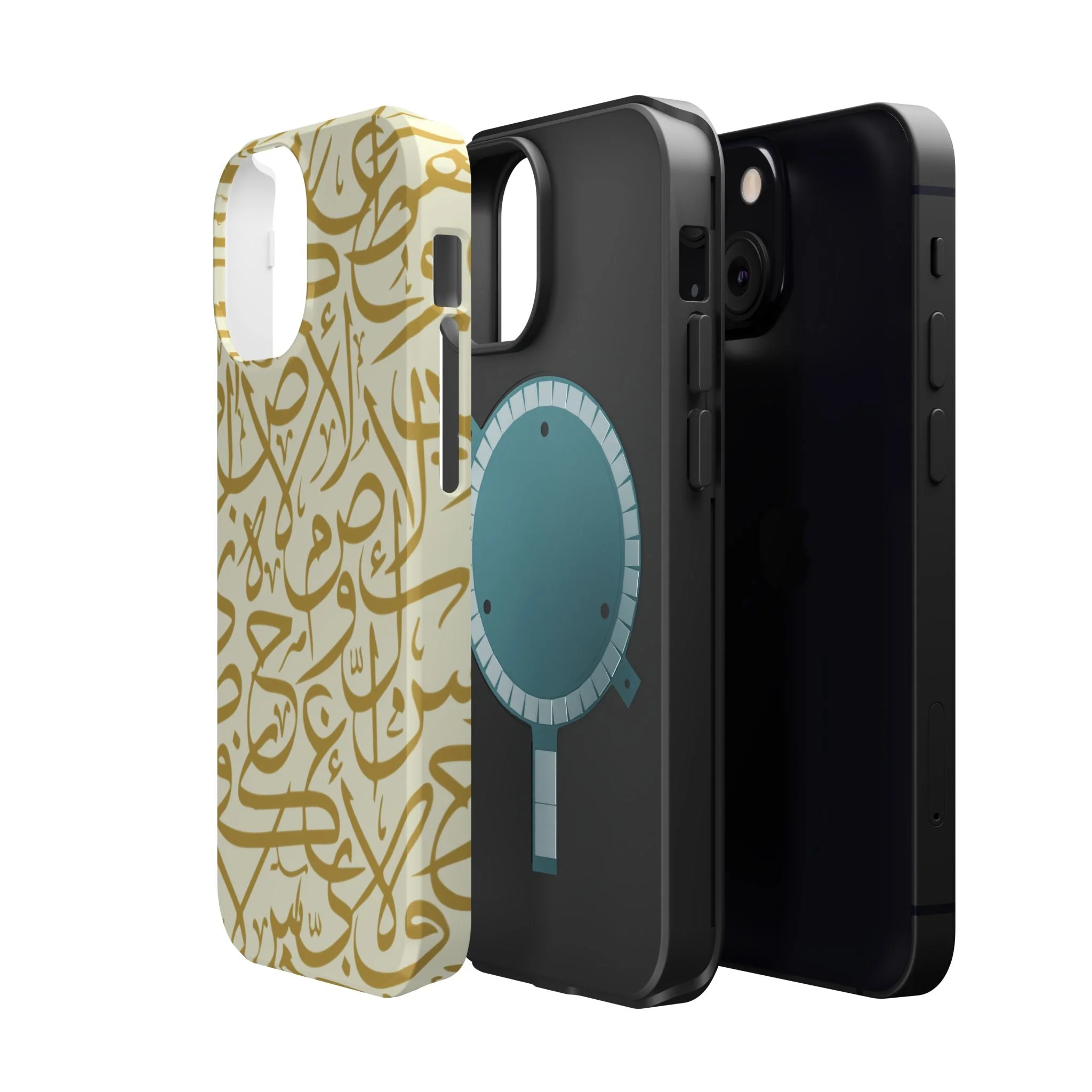 Beige and Gold Arabic Letters Iphone Magnetic Tough Cases - Image 43