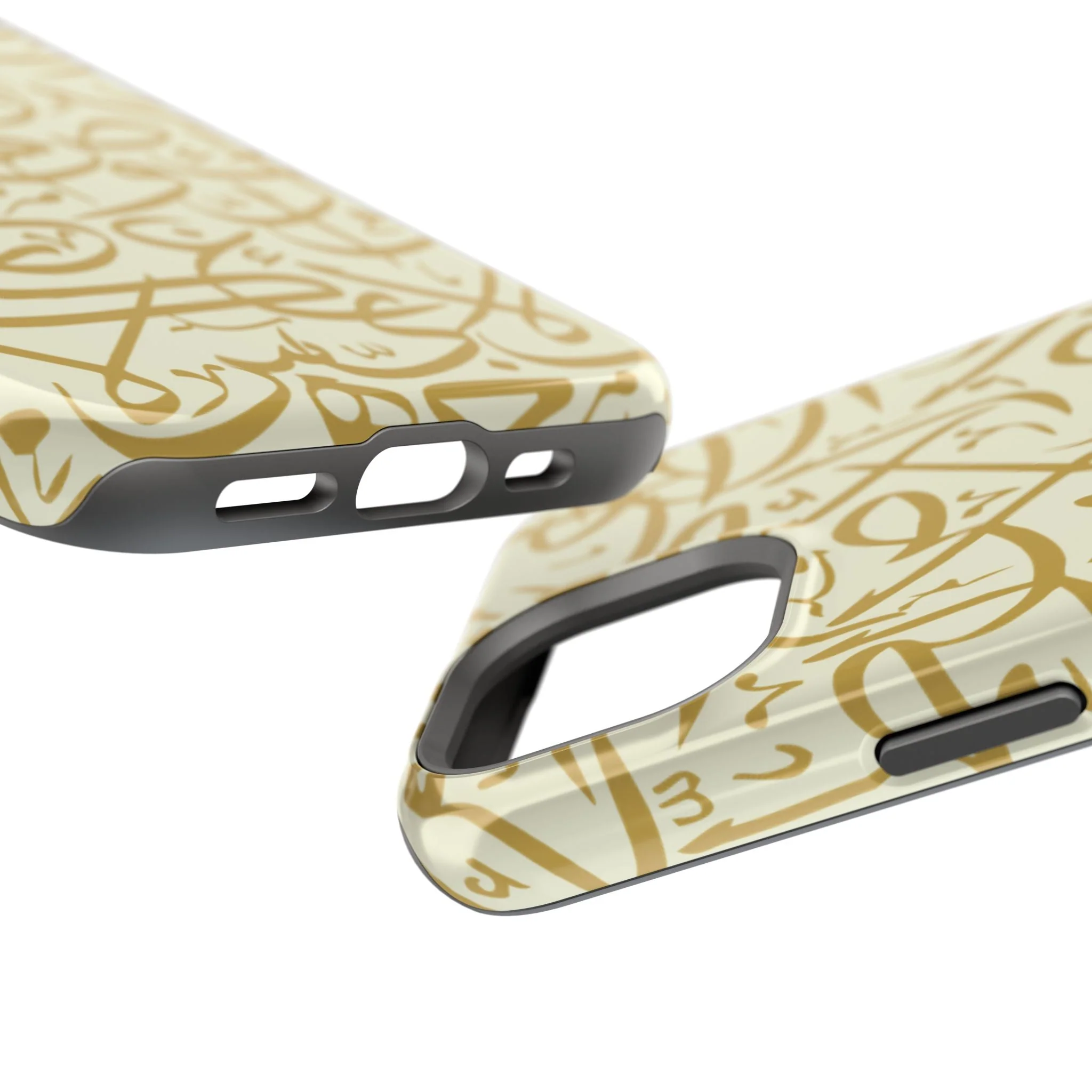 Beige and Gold Arabic Letters Iphone Magnetic Tough Cases - Image 53