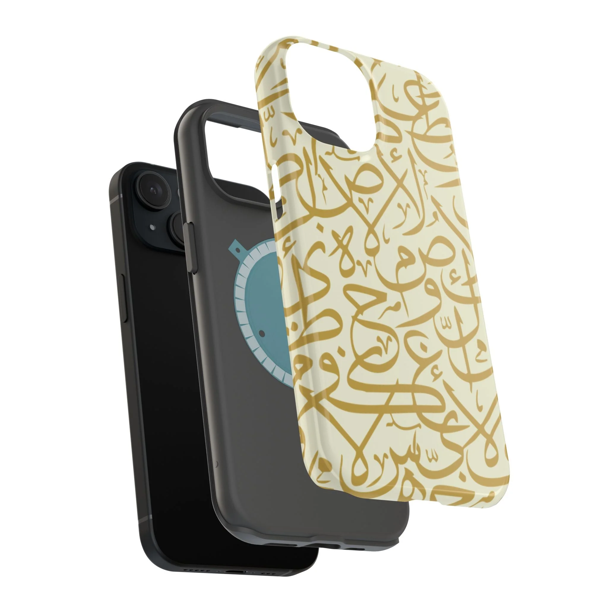 Beige and Gold Arabic Letters Iphone Magnetic Tough Cases - Image 54