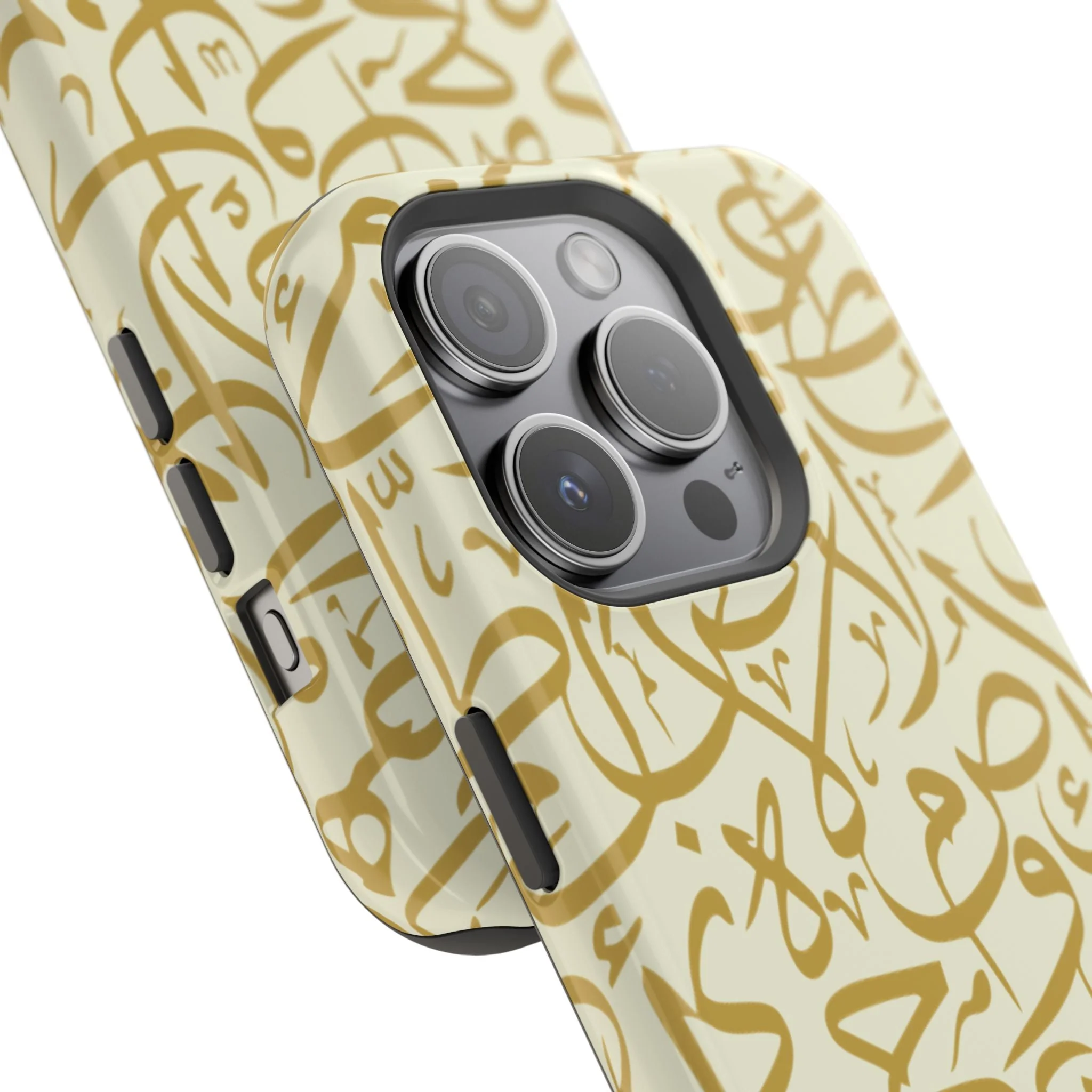 Beige and Gold Arabic Letters Iphone Magnetic Tough Cases - Image 55