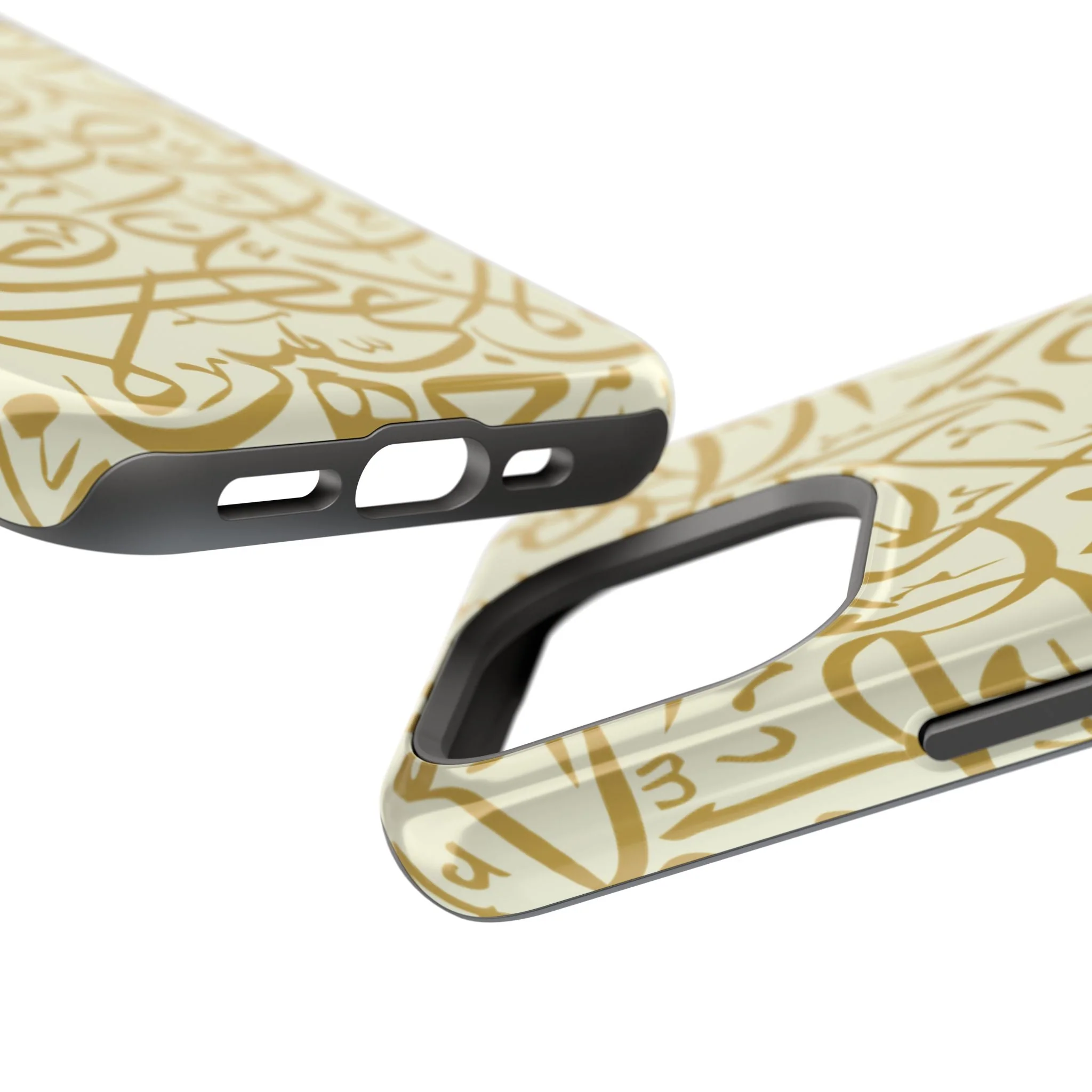 Beige and Gold Arabic Letters Iphone Magnetic Tough Cases - Image 56