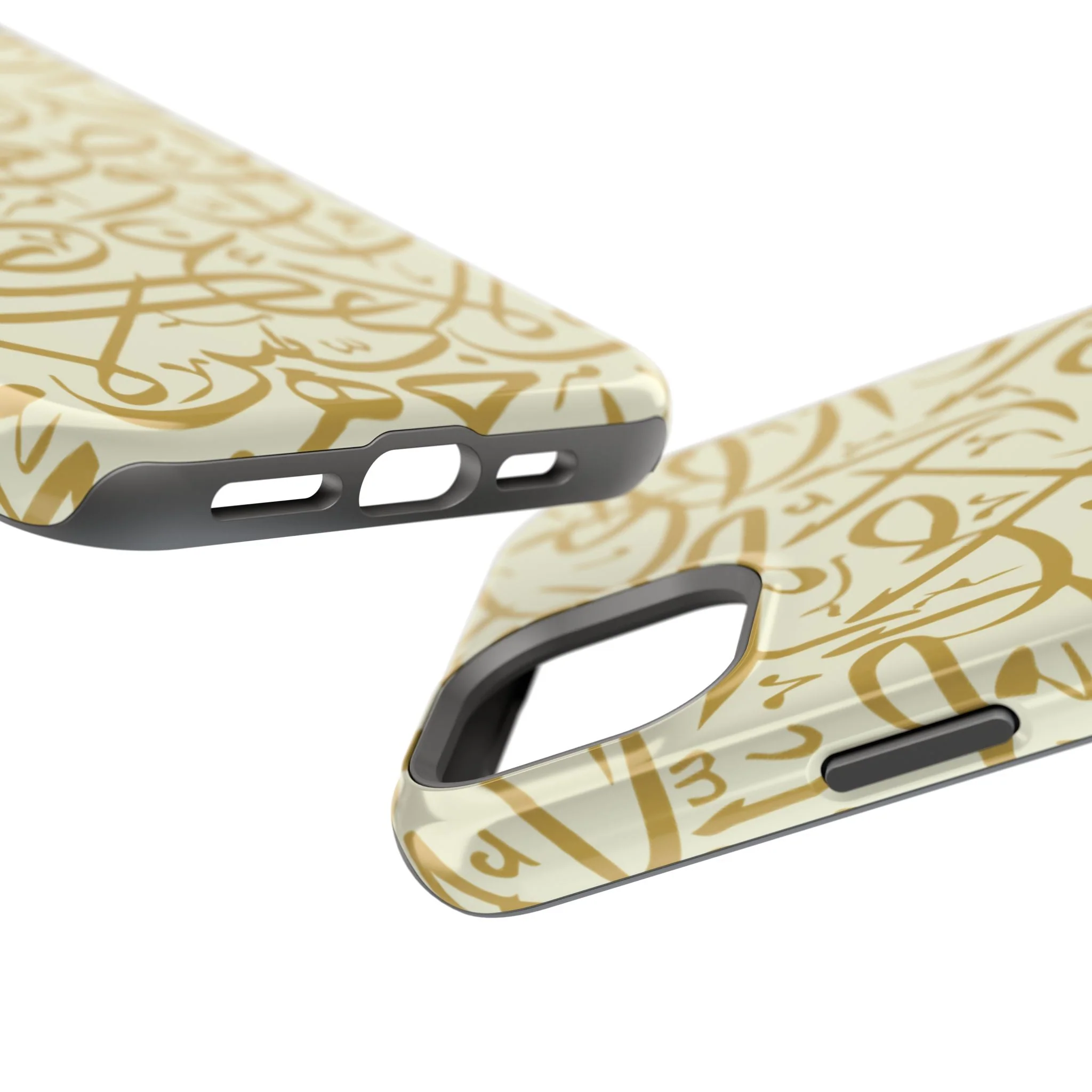 Beige and Gold Arabic Letters Iphone Magnetic Tough Cases - Image 59