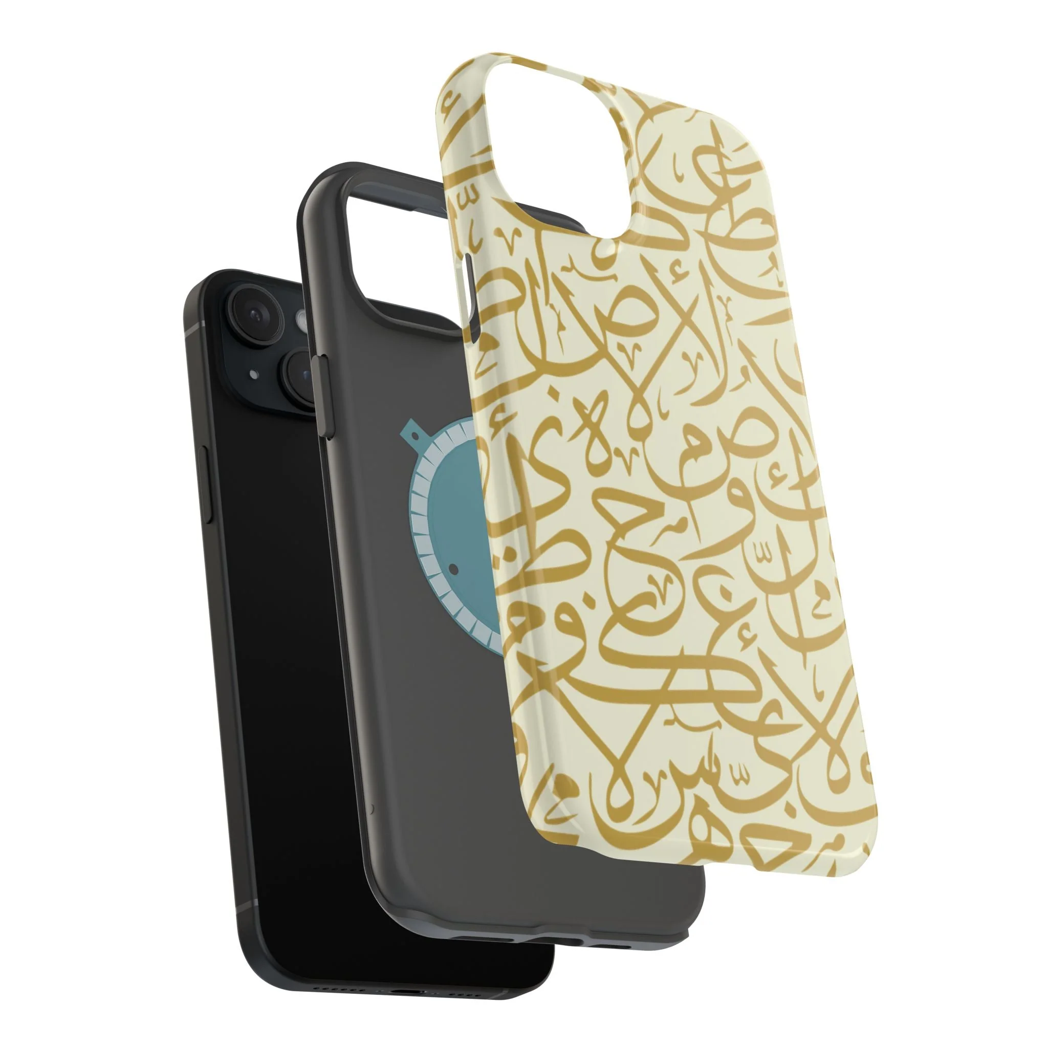 Beige and Gold Arabic Letters Iphone Magnetic Tough Cases - Image 60