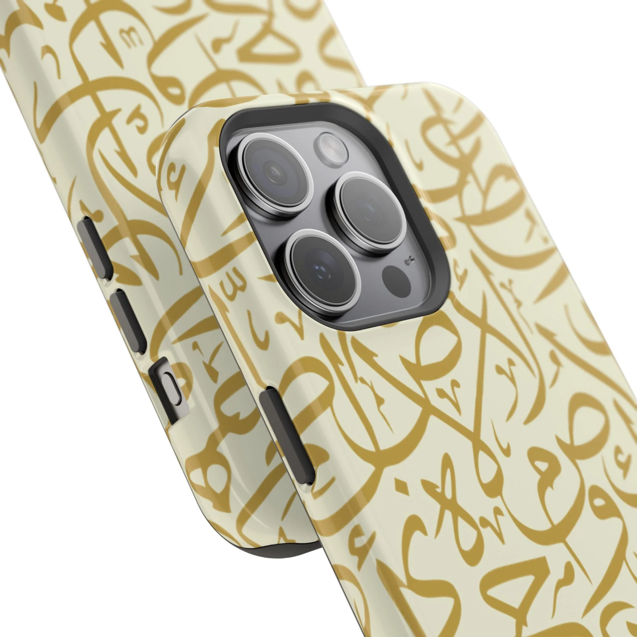 Beige and Gold Arabic Letters Iphone Magnetic Tough Cases - Image 61