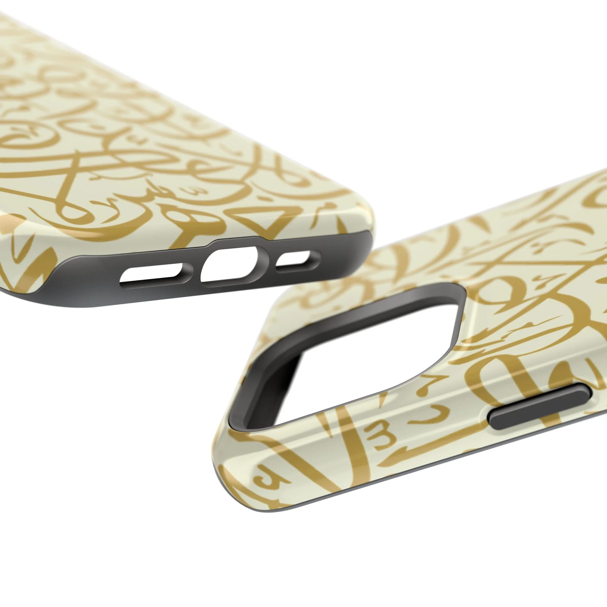 Beige and Gold Arabic Letters Iphone Magnetic Tough Cases - Image 62