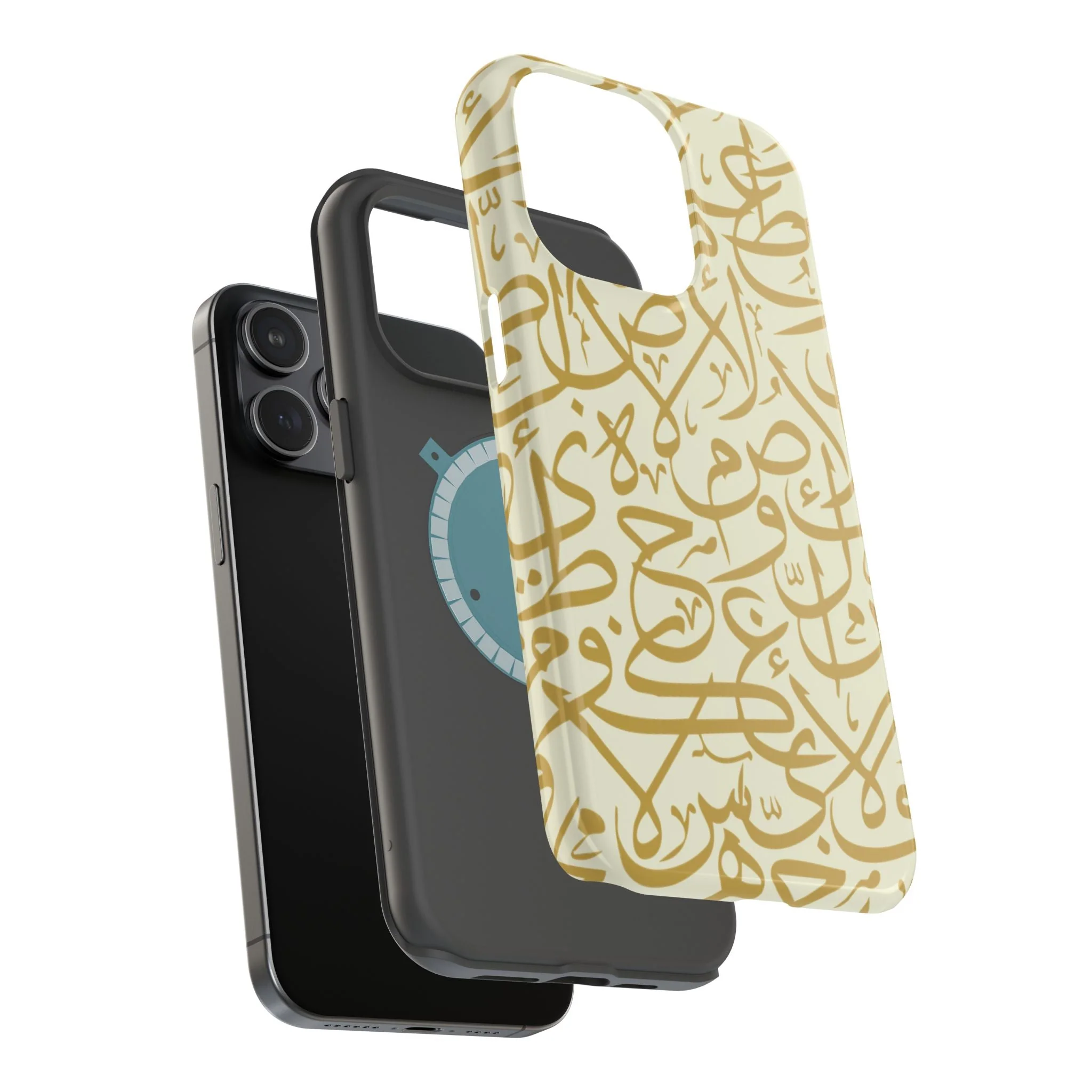 Beige and Gold Arabic Letters Iphone Magnetic Tough Cases - Image 63