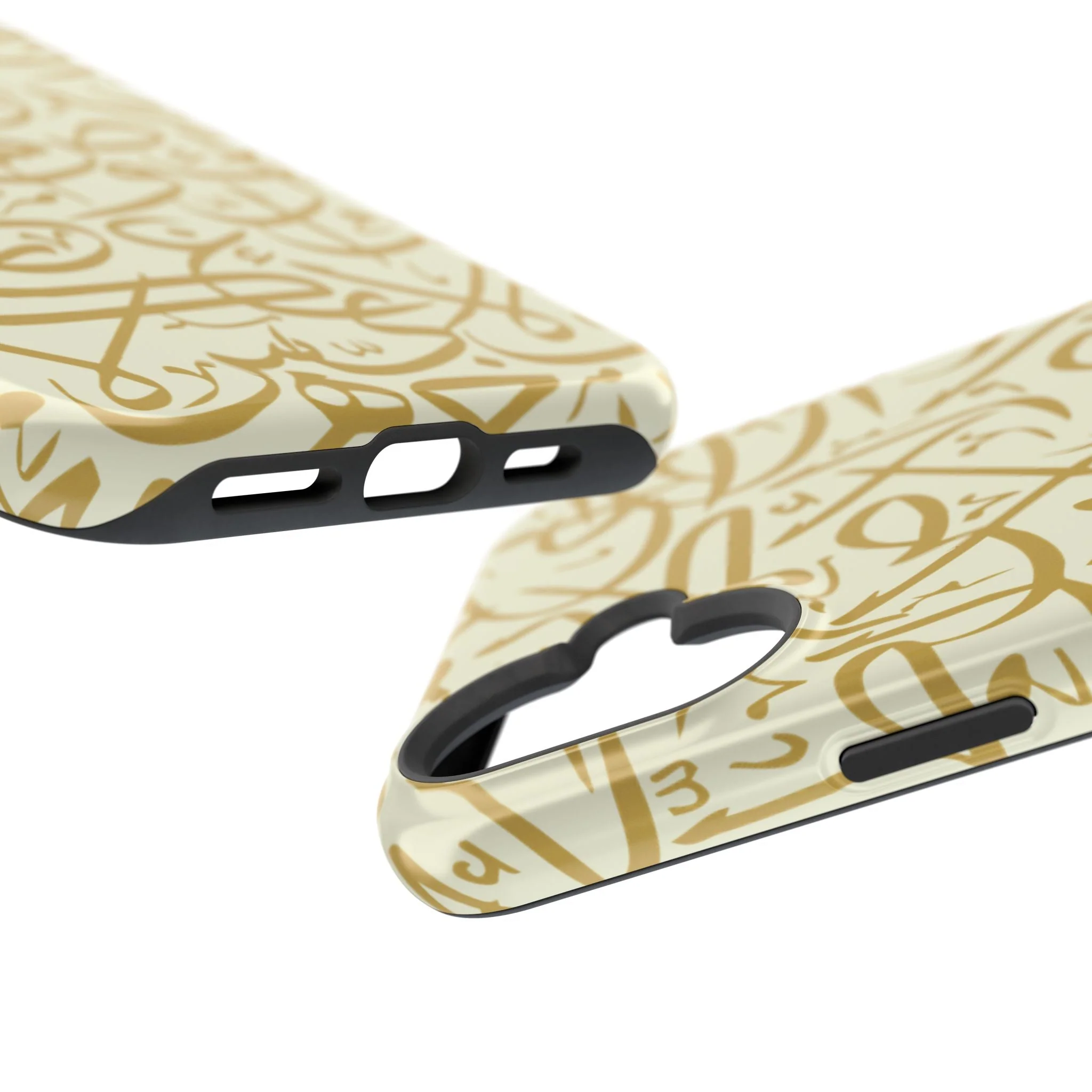 Beige and Gold Arabic Letters Iphone Magnetic Tough Cases - Image 69