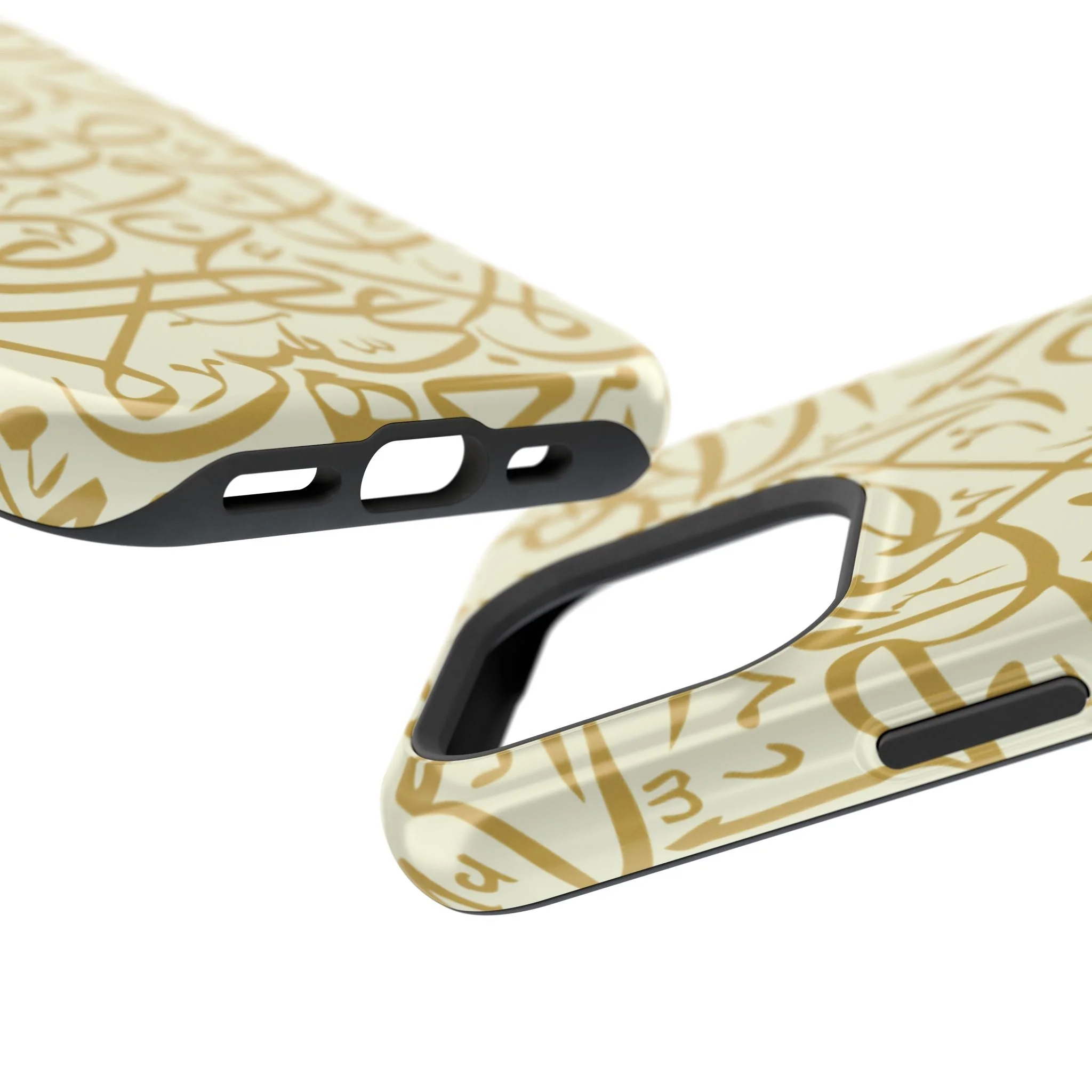 Beige and Gold Arabic Letters Iphone Magnetic Tough Cases - Image 72