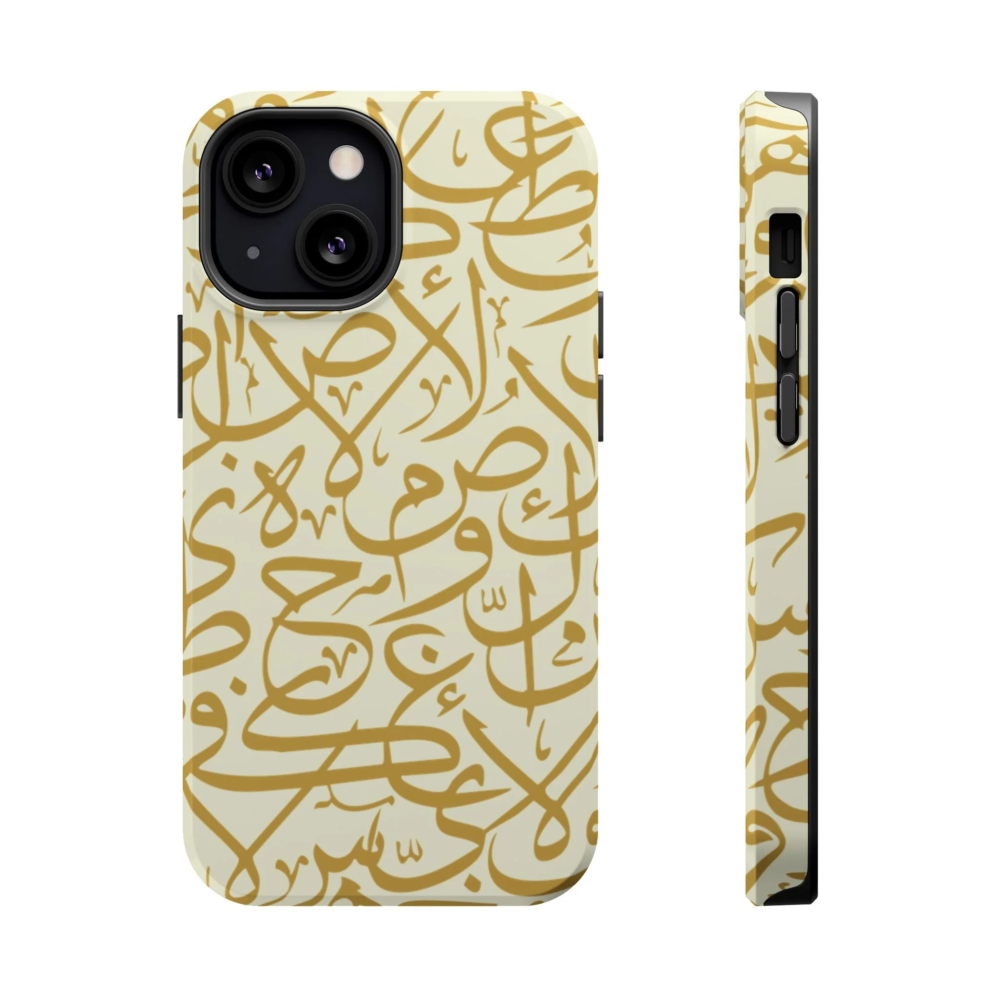 Beige and Gold Arabic Letters Iphone Magnetic Tough Cases - Image 8