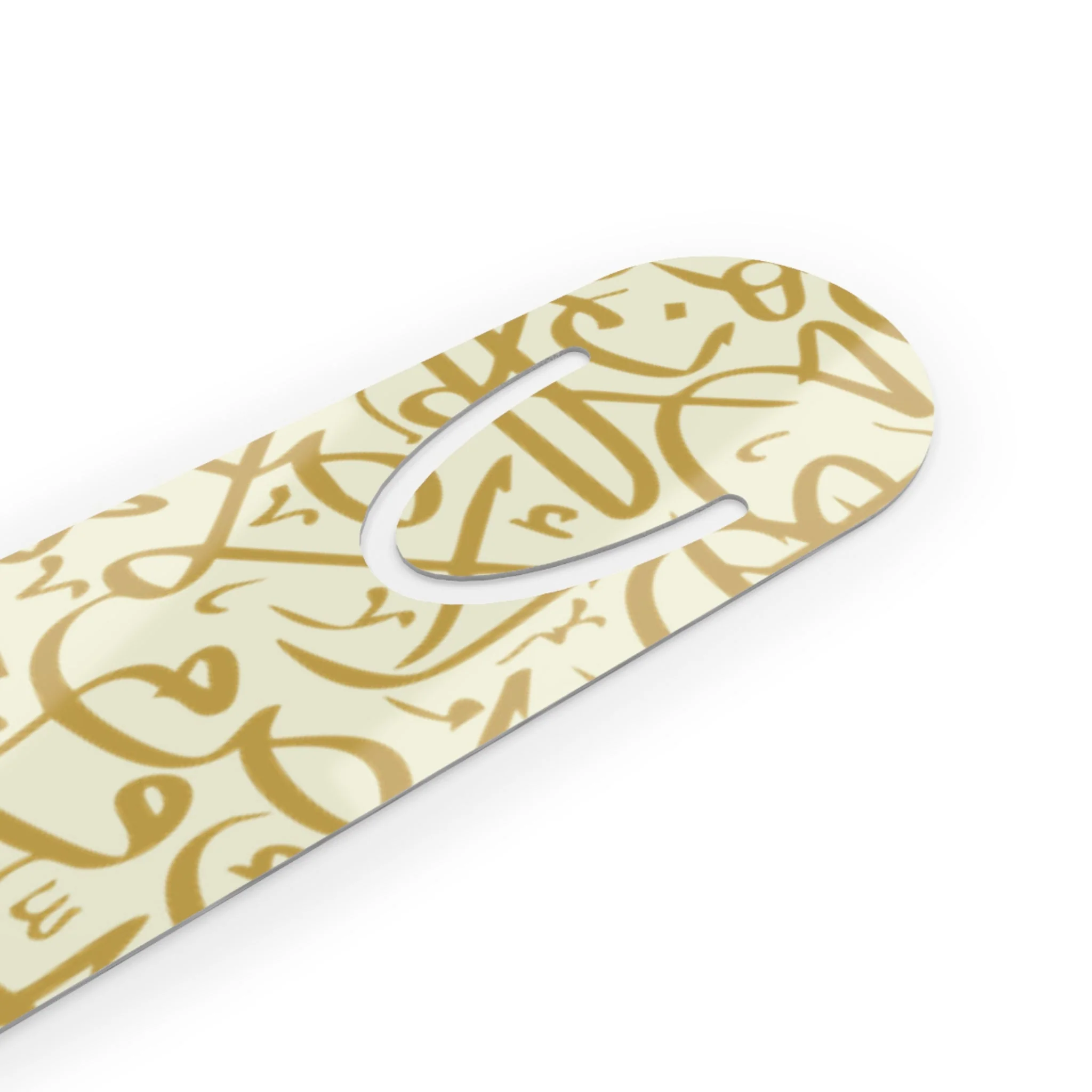 Beige and Gold Bookmark - Stylish Metal Page Holder - Image 2
