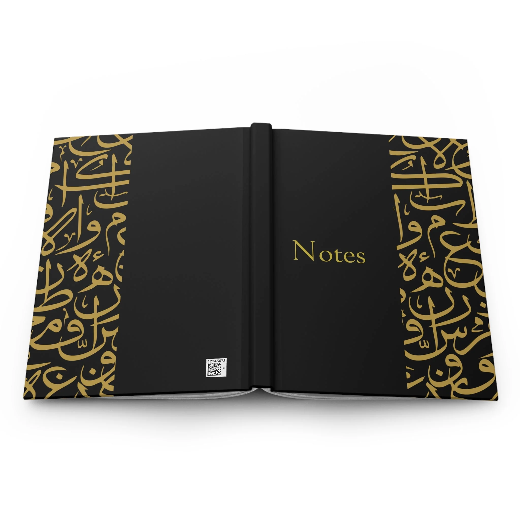 Black and Gold Arabic Letters Hardcover Journal Matte 2 - Image 4