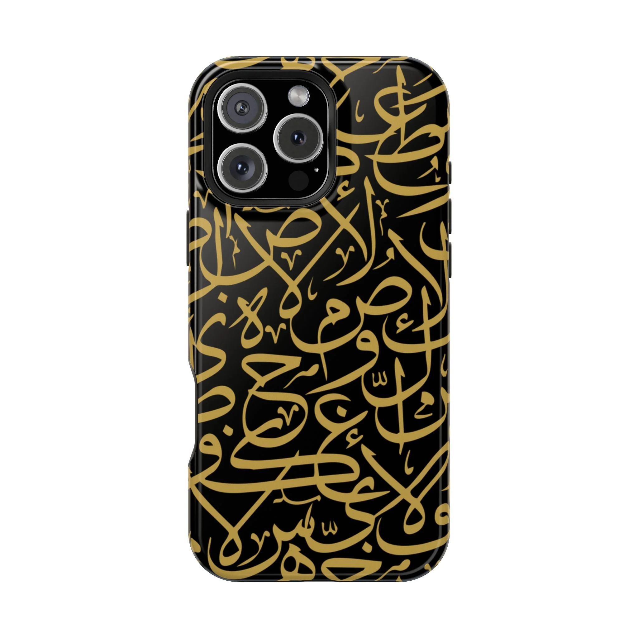 Black and Gold Arabic Letters  Iphone Magnetic Tough Cases - Image 2