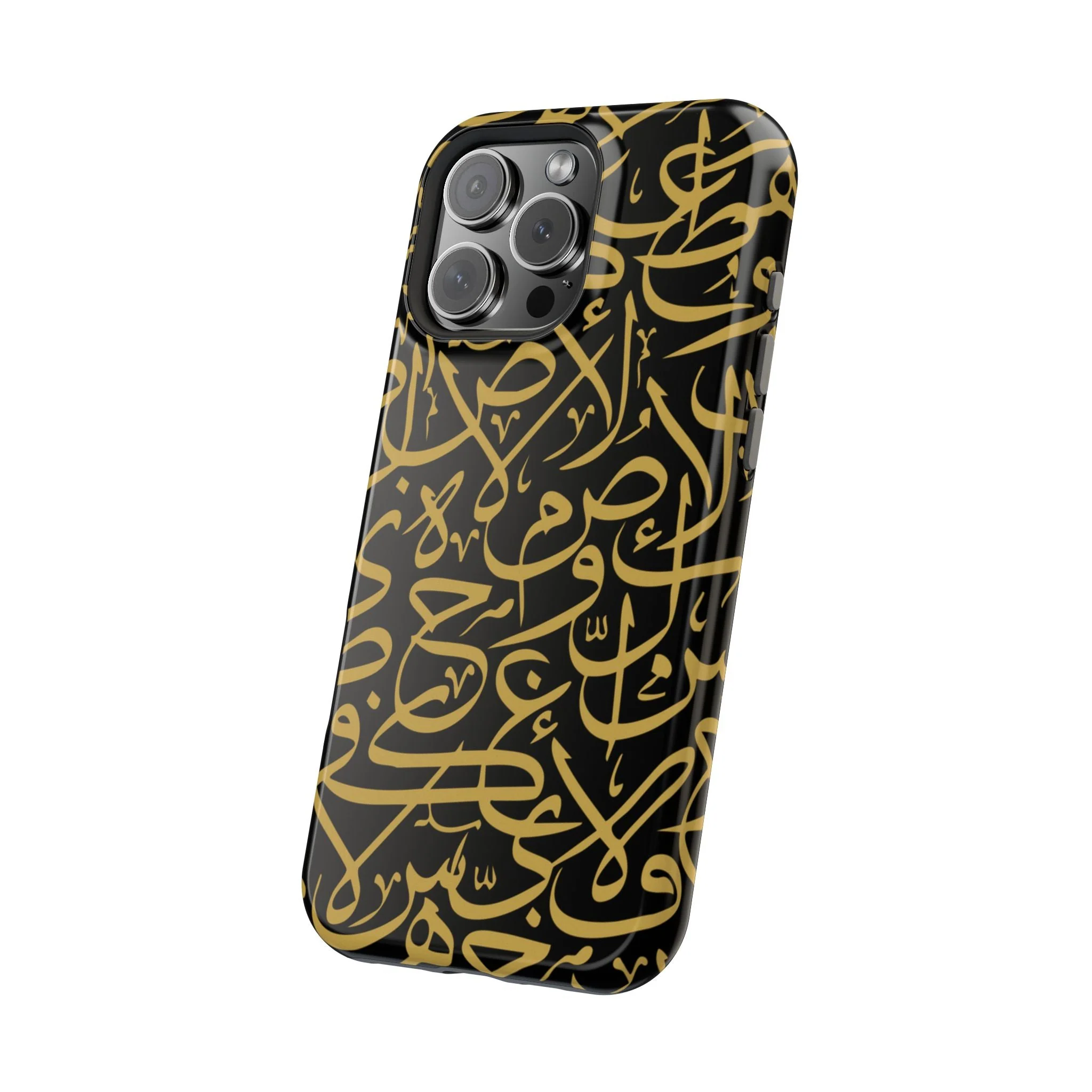 Black and Gold Arabic Letters  Iphone Magnetic Tough Cases - Image 25