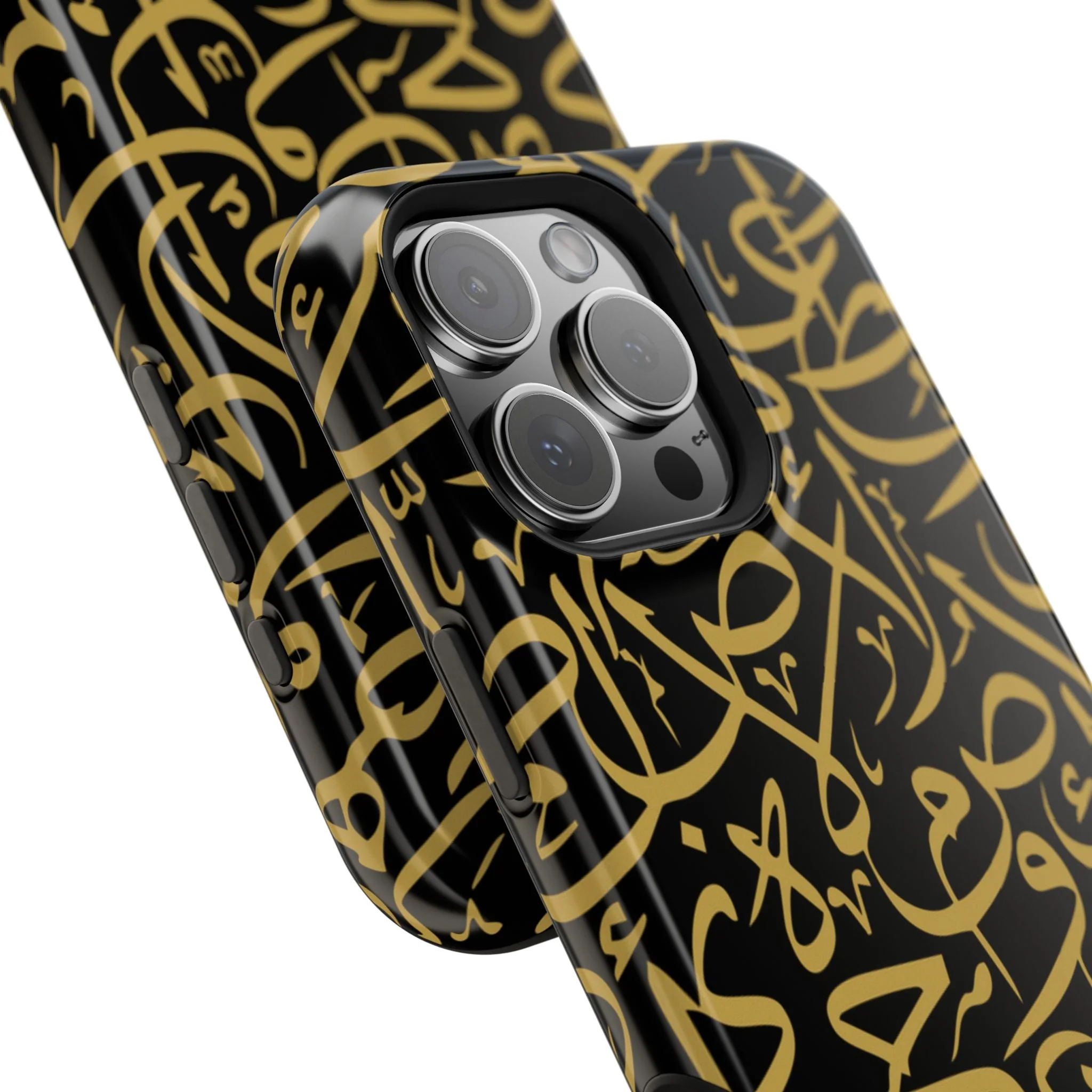 Black and Gold Arabic Letters  Iphone Magnetic Tough Cases - Image 26
