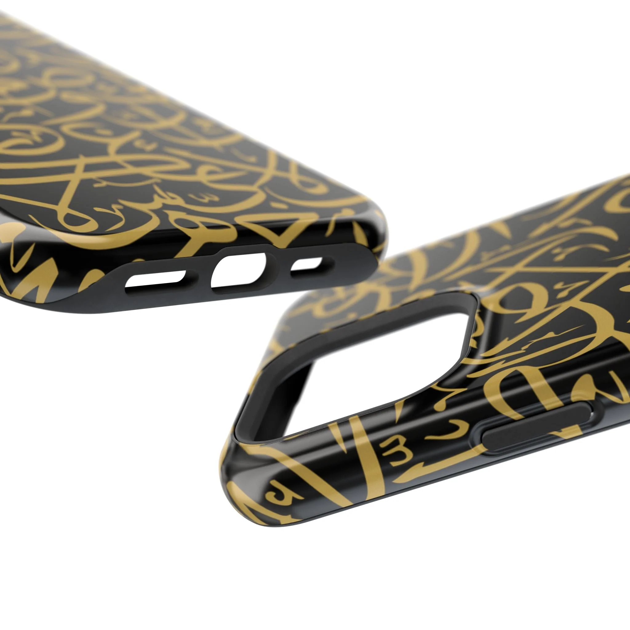 Black and Gold Arabic Letters  Iphone Magnetic Tough Cases - Image 27