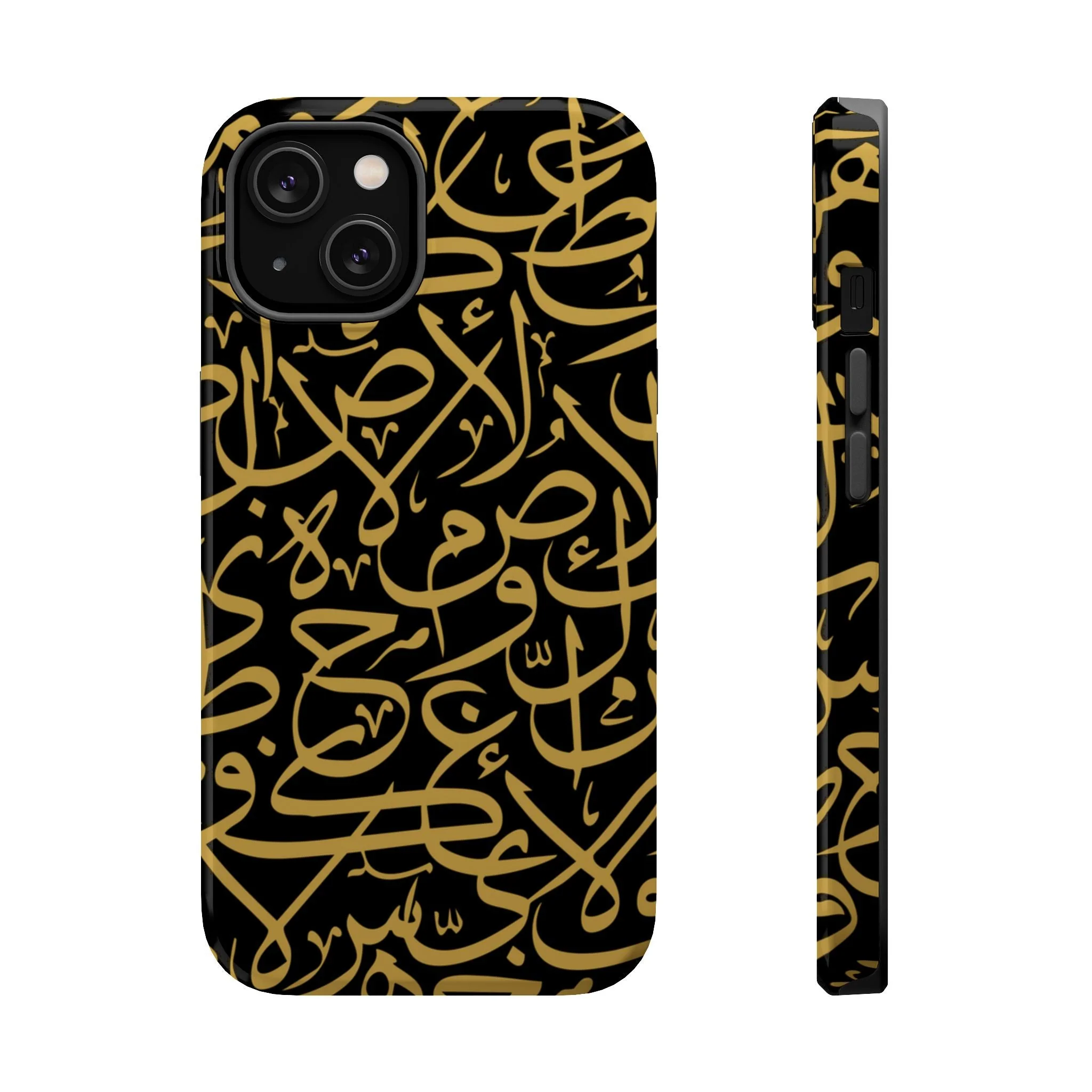 Black and Gold Arabic Letters  Iphone Magnetic Tough Cases - Image 3