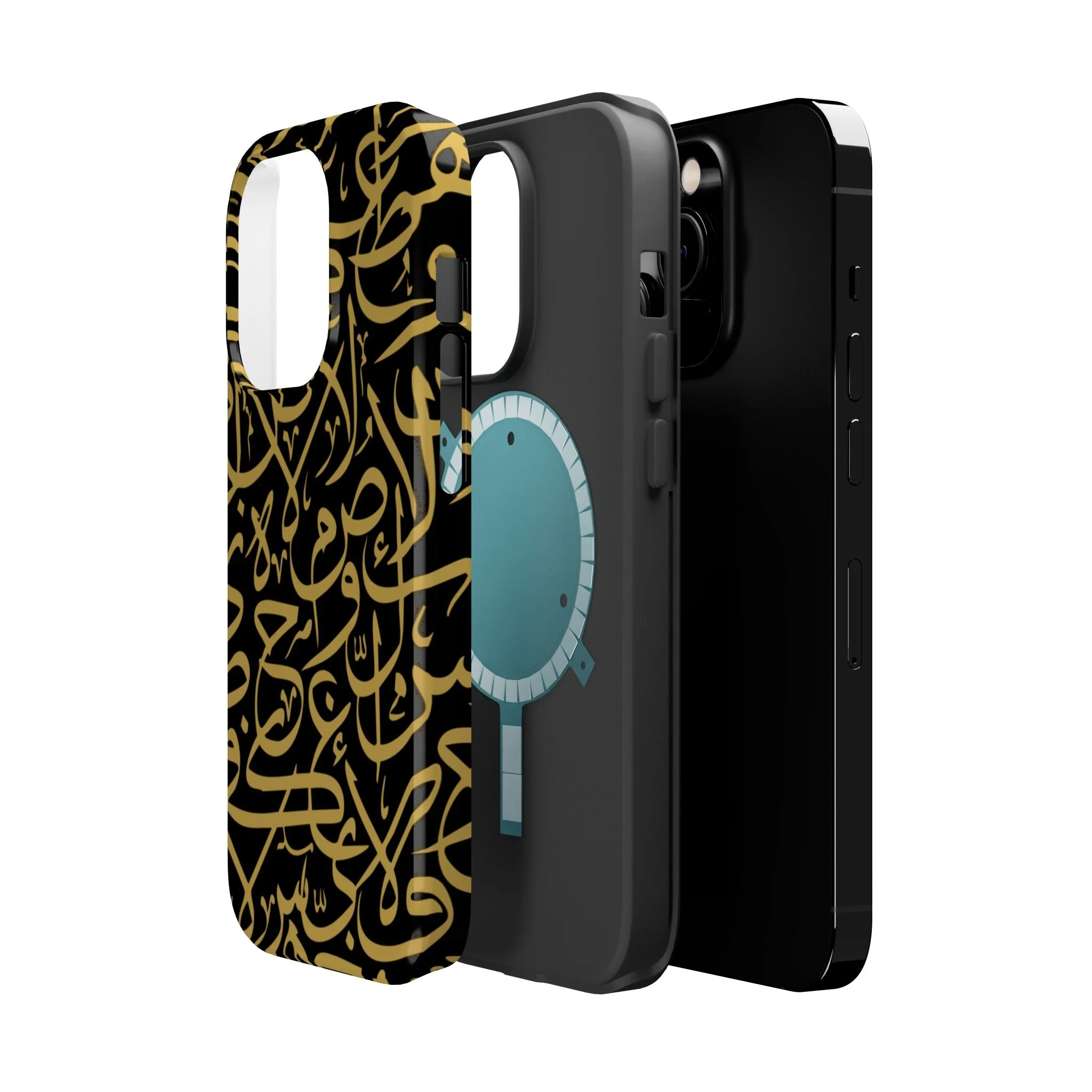 Black and Gold Arabic Letters  Iphone Magnetic Tough Cases - Image 31