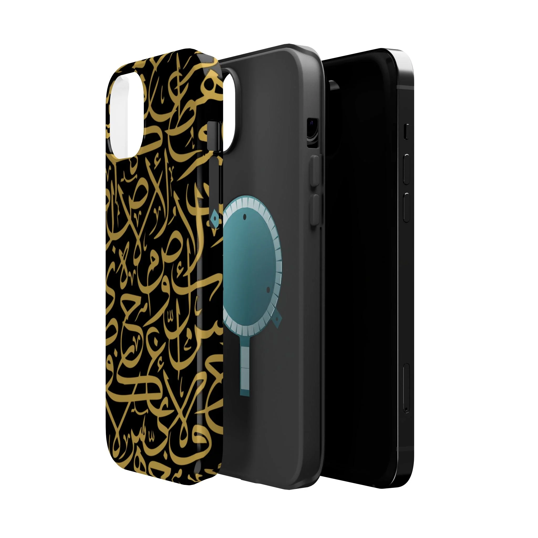 Black and Gold Arabic Letters  Iphone Magnetic Tough Cases - Image 34