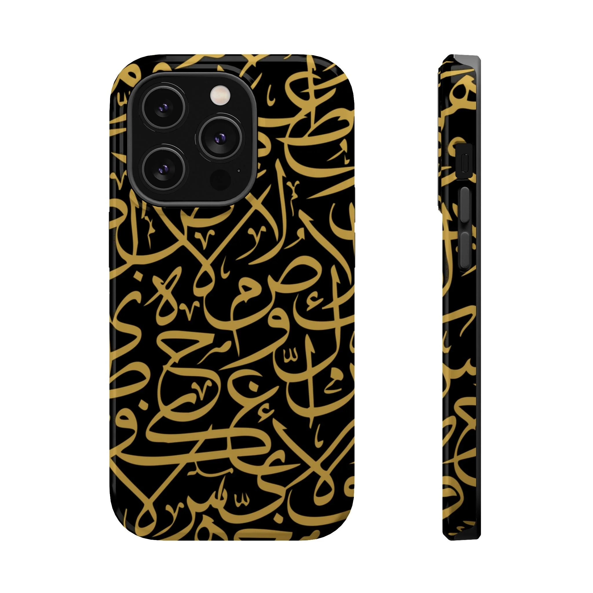 Black and Gold Arabic Letters  Iphone Magnetic Tough Cases - Image 4