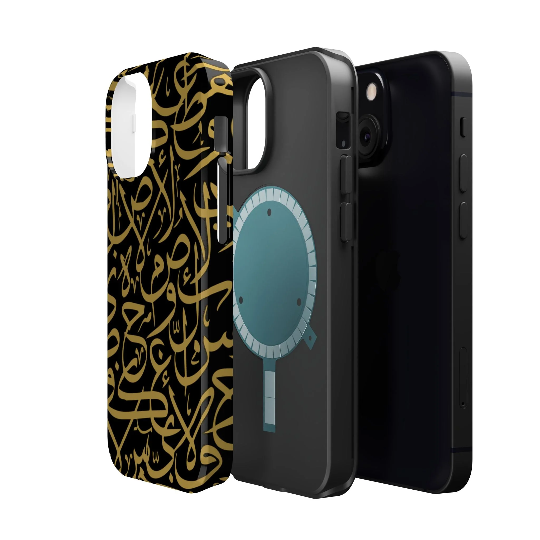 Black and Gold Arabic Letters  Iphone Magnetic Tough Cases - Image 43