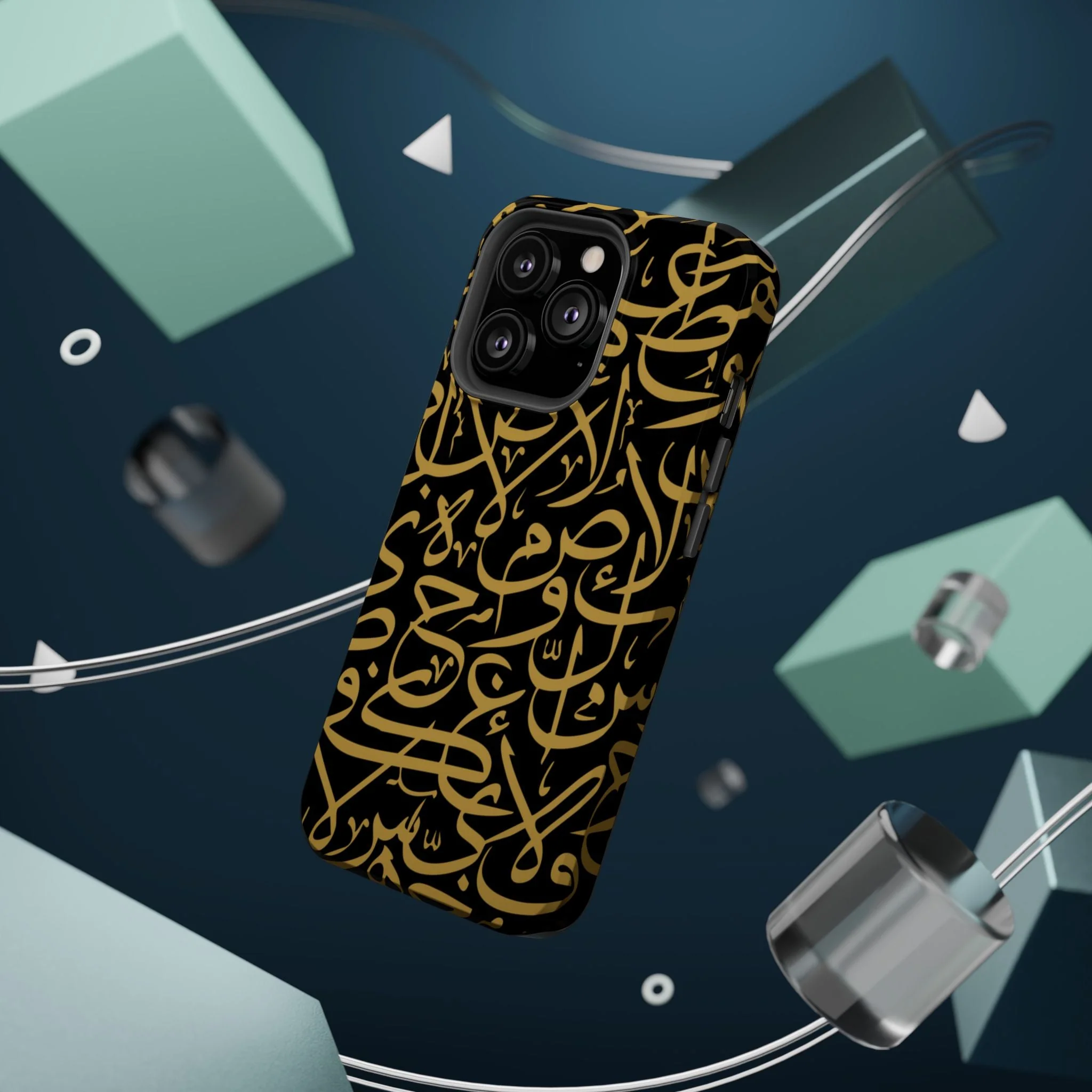 Black and Gold Arabic Letters  Iphone Magnetic Tough Cases - Image 47