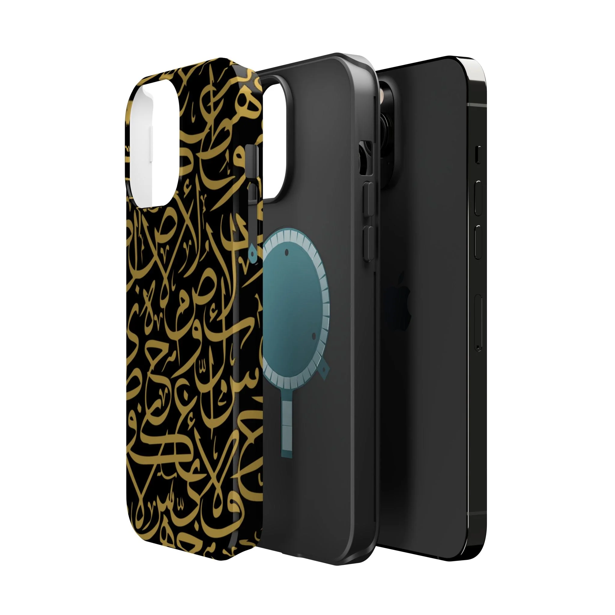 Black and Gold Arabic Letters  Iphone Magnetic Tough Cases - Image 49