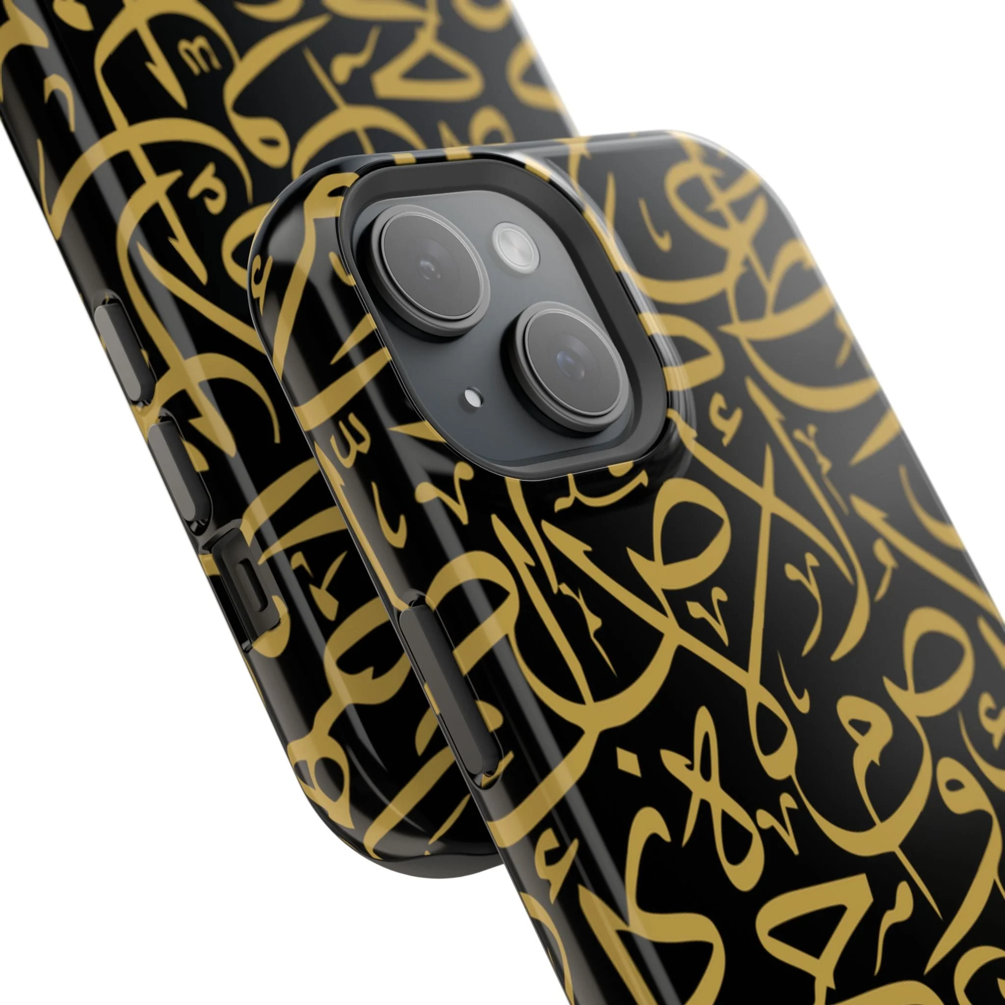 Black and Gold Arabic Letters  Iphone Magnetic Tough Cases - Image 52