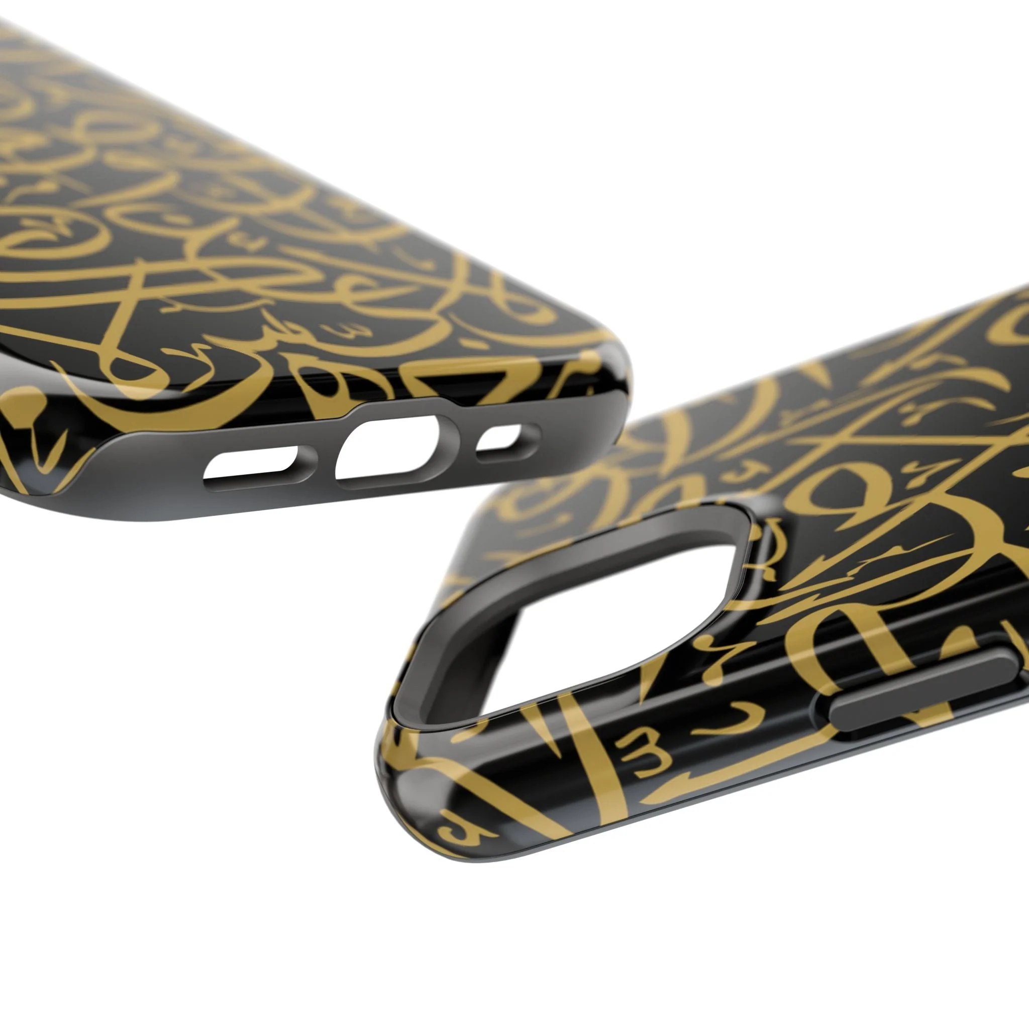 Black and Gold Arabic Letters  Iphone Magnetic Tough Cases - Image 53