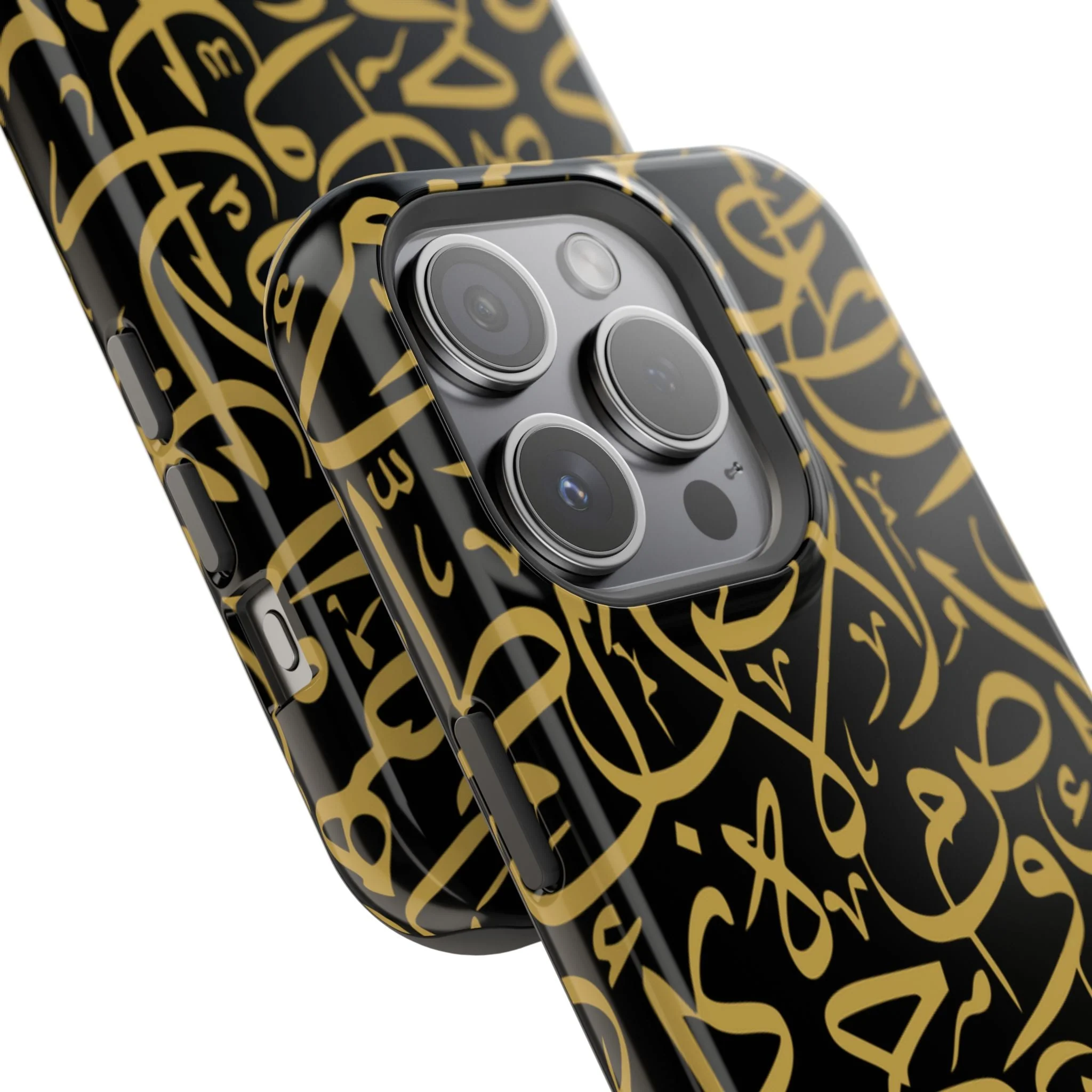 Black and Gold Arabic Letters  Iphone Magnetic Tough Cases - Image 55
