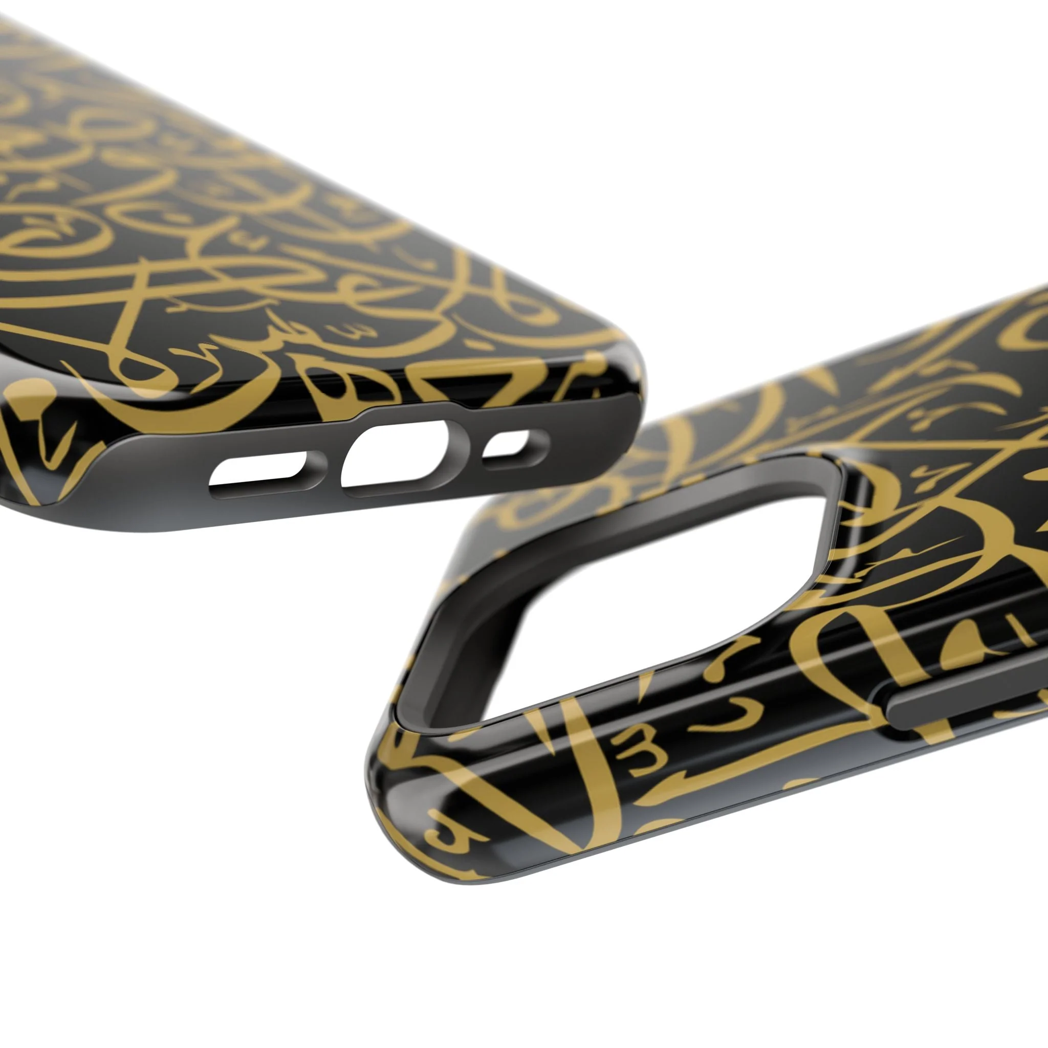 Black and Gold Arabic Letters  Iphone Magnetic Tough Cases - Image 56