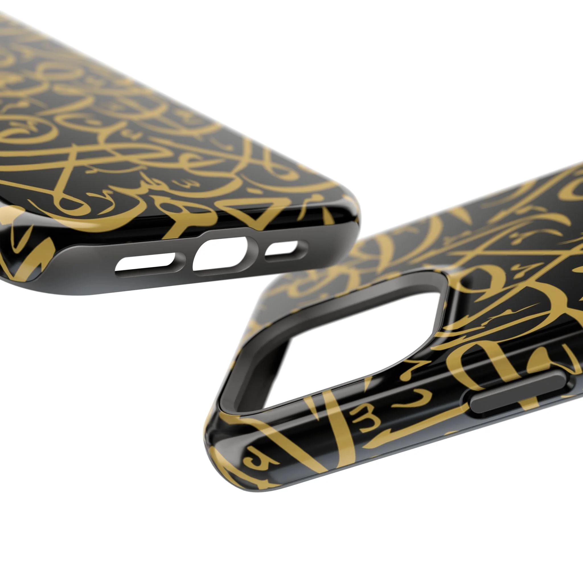 Black and Gold Arabic Letters  Iphone Magnetic Tough Cases - Image 62