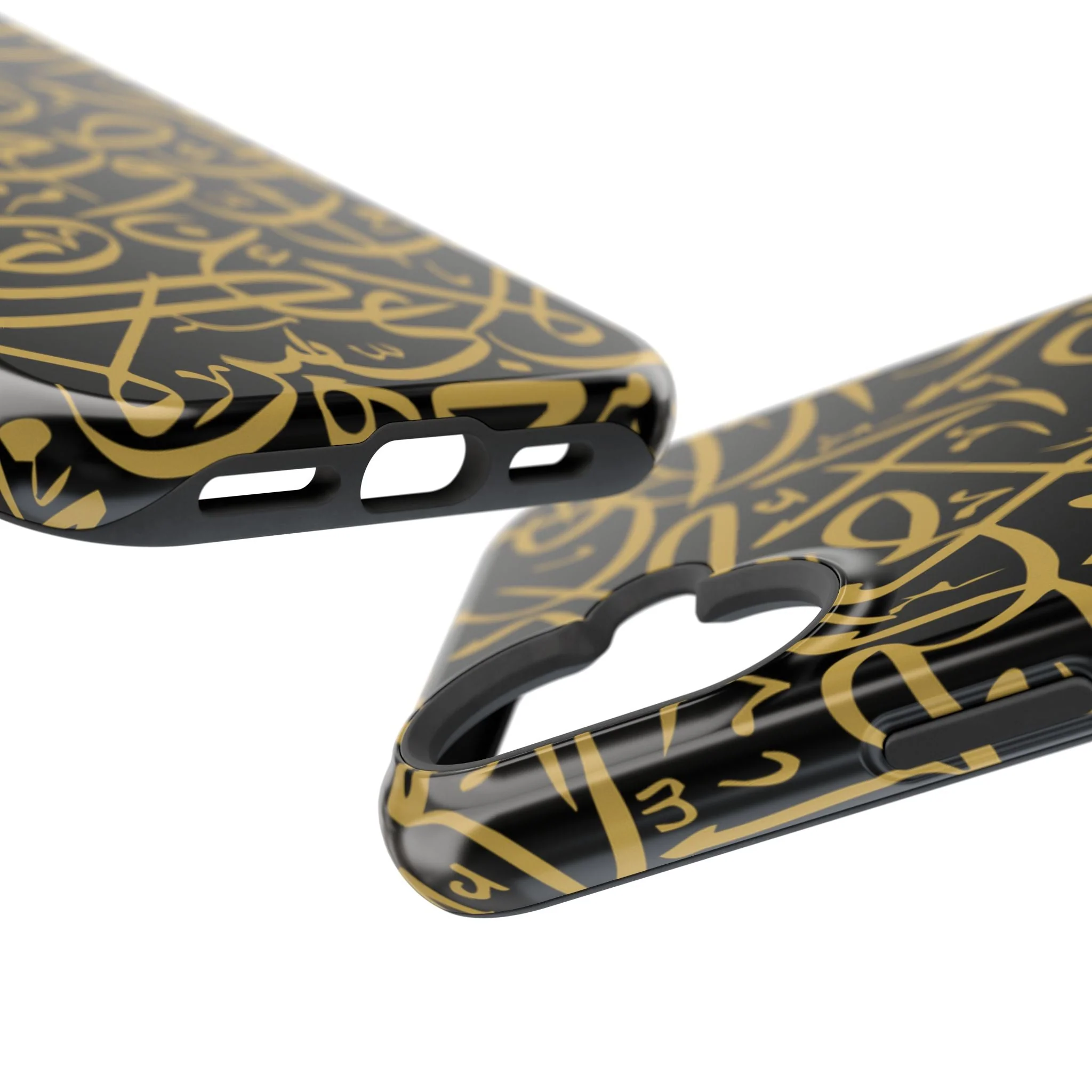 Black and Gold Arabic Letters  Iphone Magnetic Tough Cases - Image 66