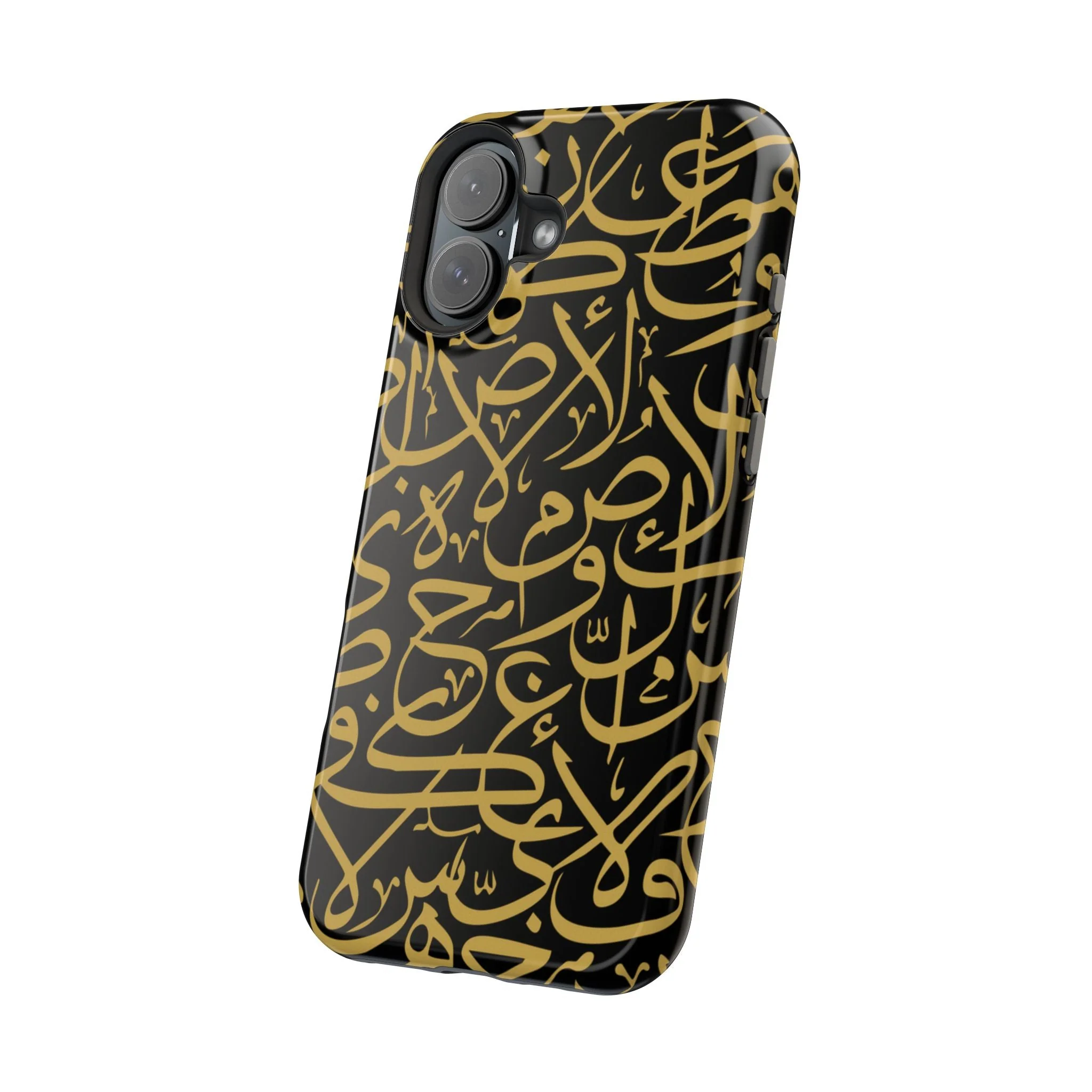 Black and Gold Arabic Letters  Iphone Magnetic Tough Cases - Image 67