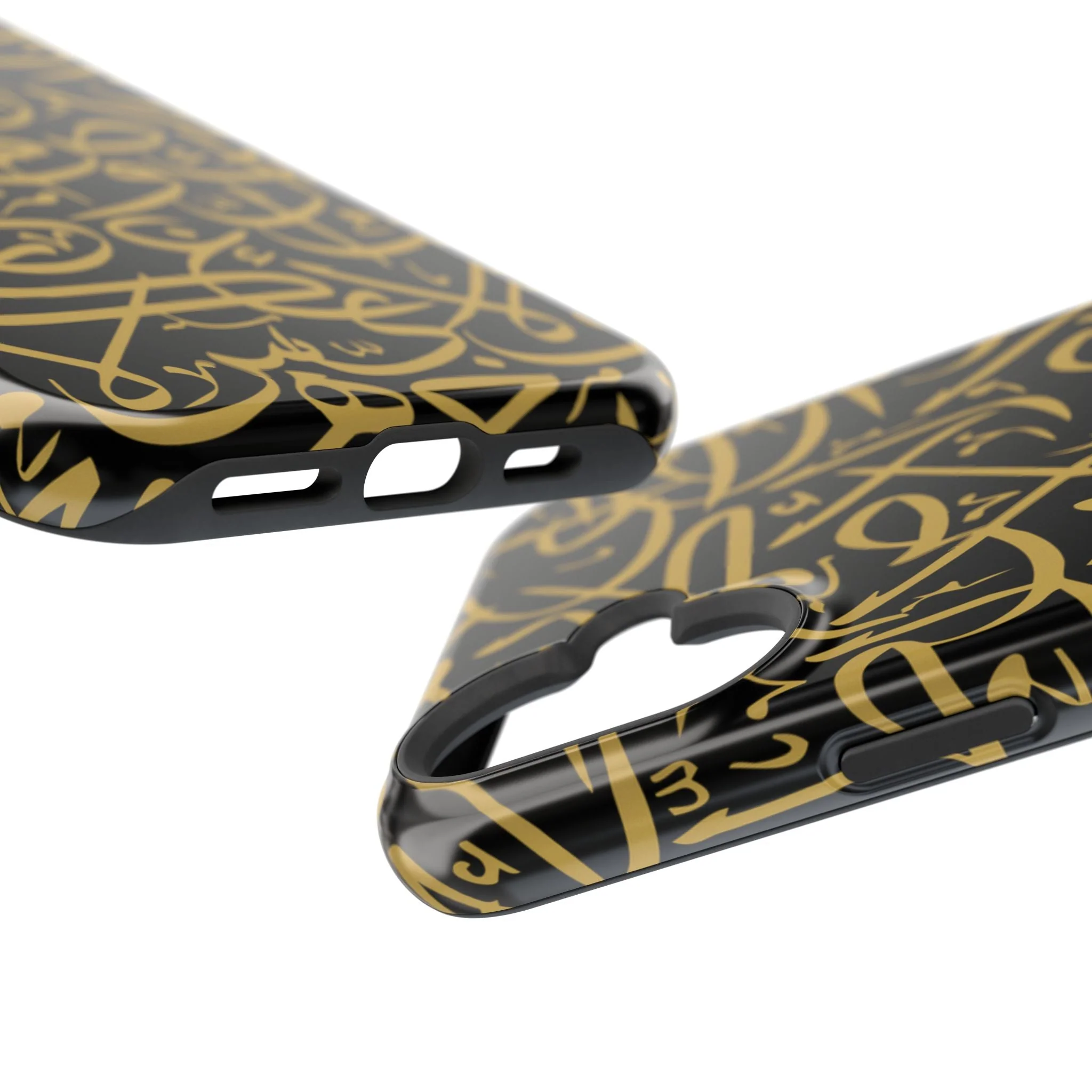 Black and Gold Arabic Letters  Iphone Magnetic Tough Cases - Image 69
