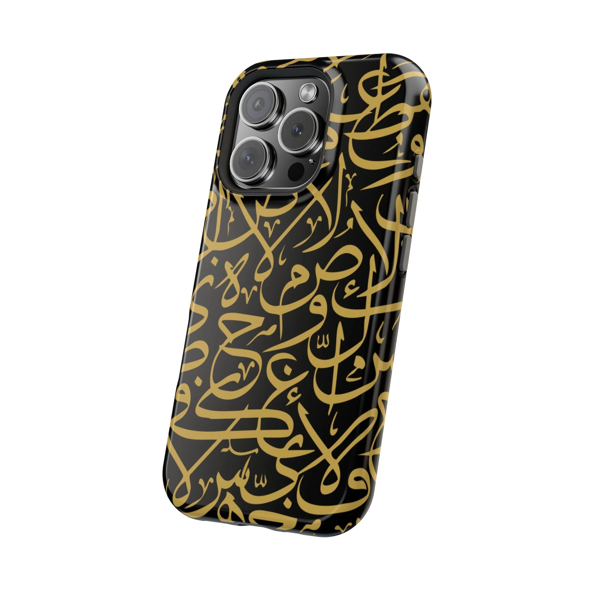 Black and Gold Arabic Letters  Iphone Magnetic Tough Cases - Image 70