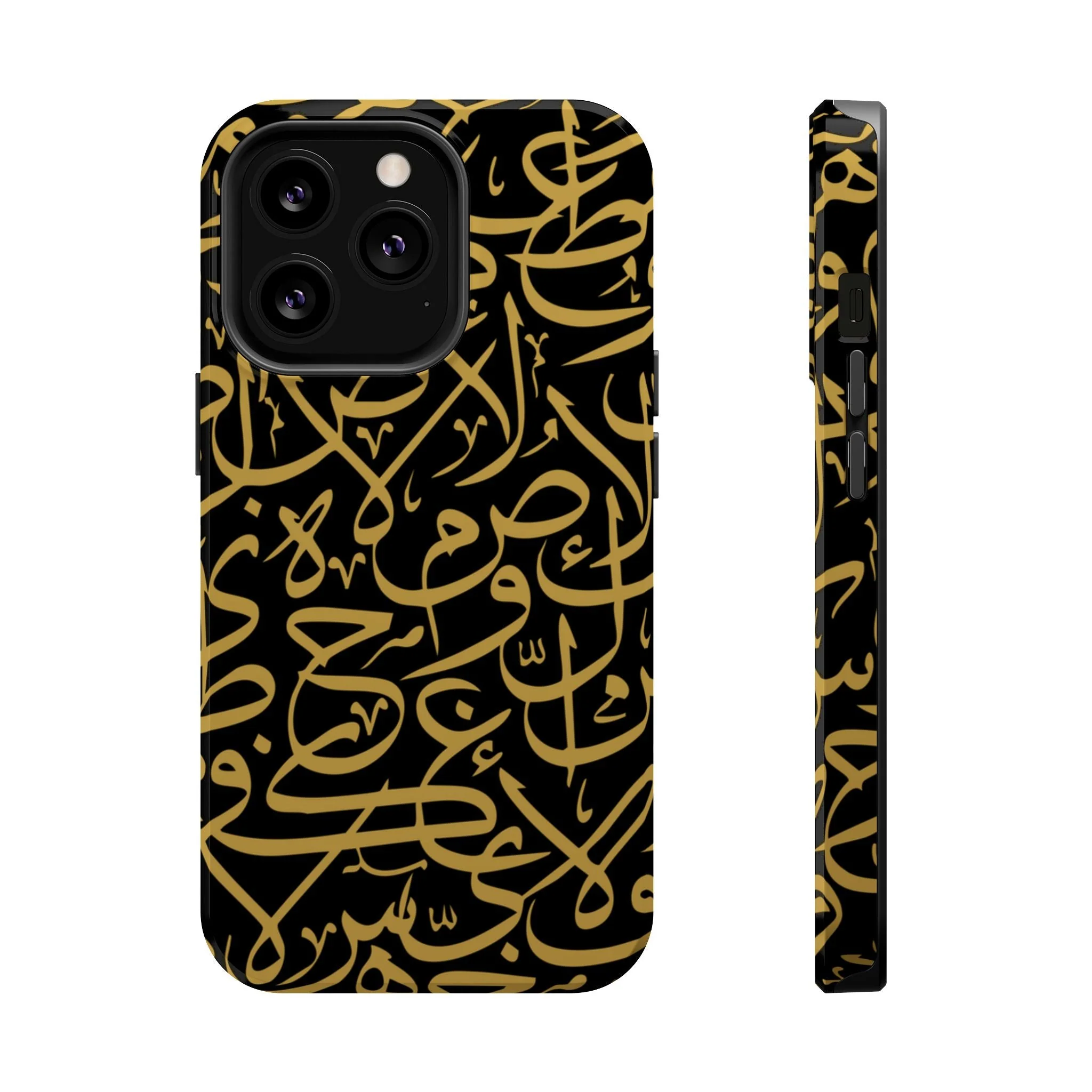 Black and Gold Arabic Letters  Iphone Magnetic Tough Cases - Image 9
