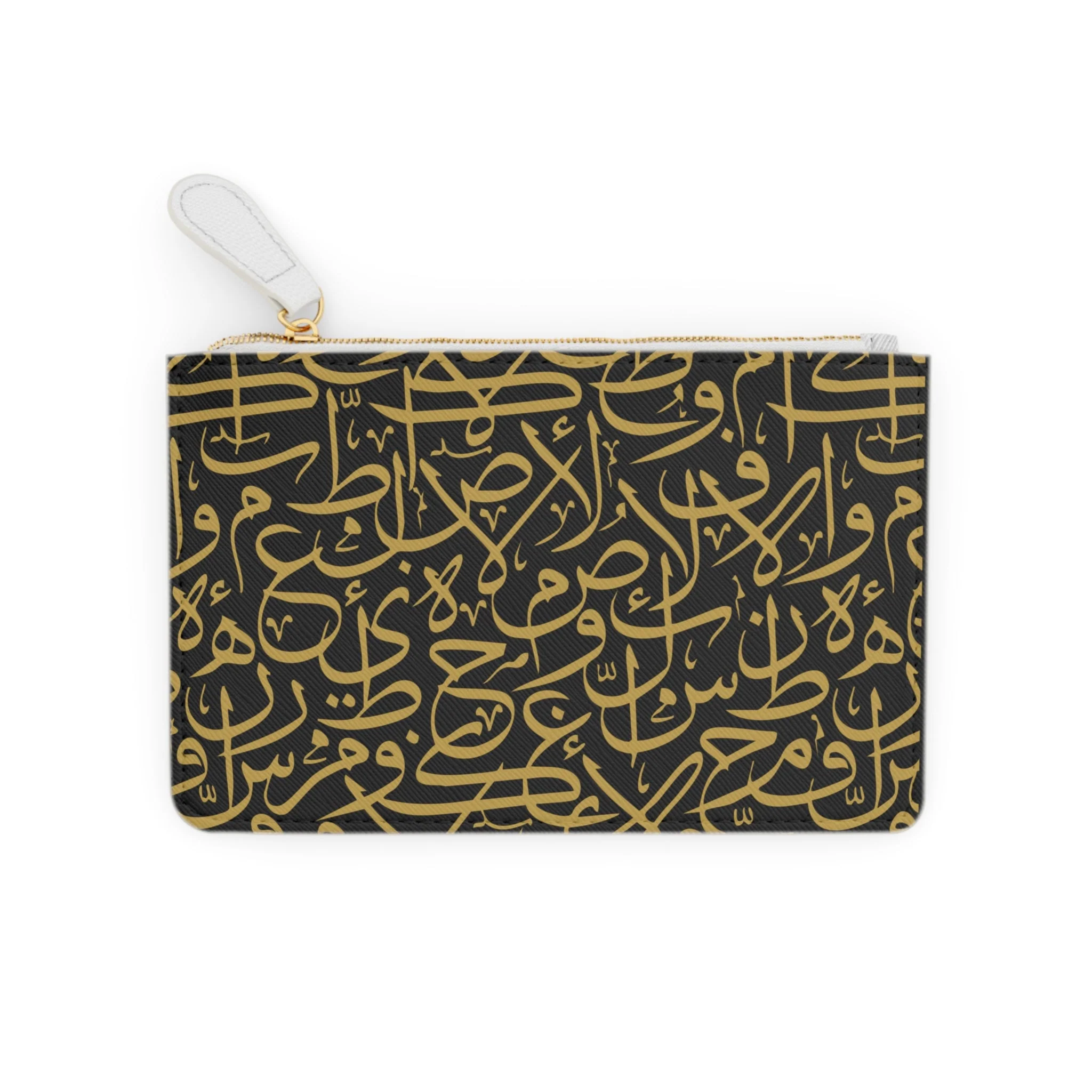 Black and Gold Arabic Letters Mini Clutch Bag - Image 2