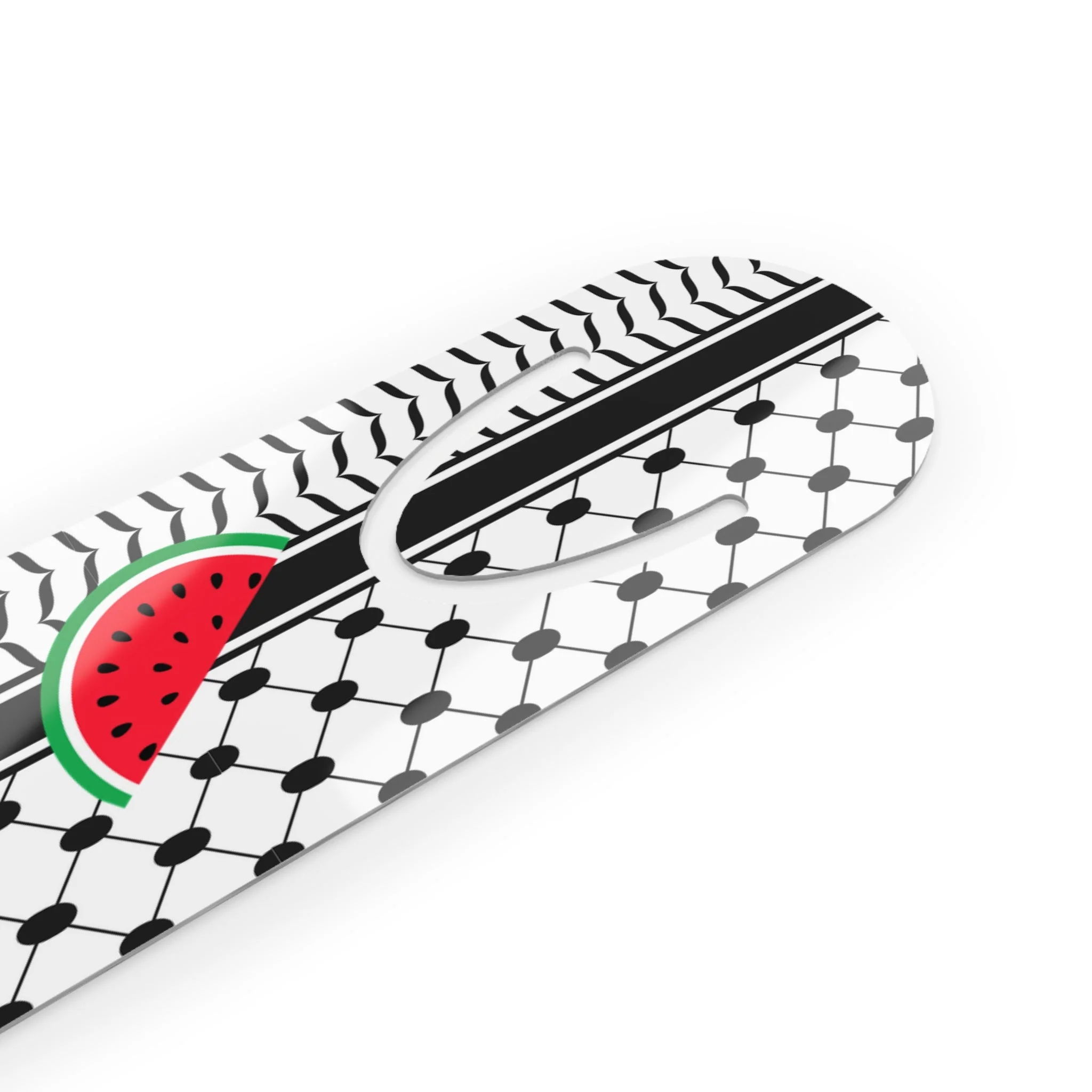 Black and White Kufie Bookmark - Stylish Metal Page Holder - Image 3