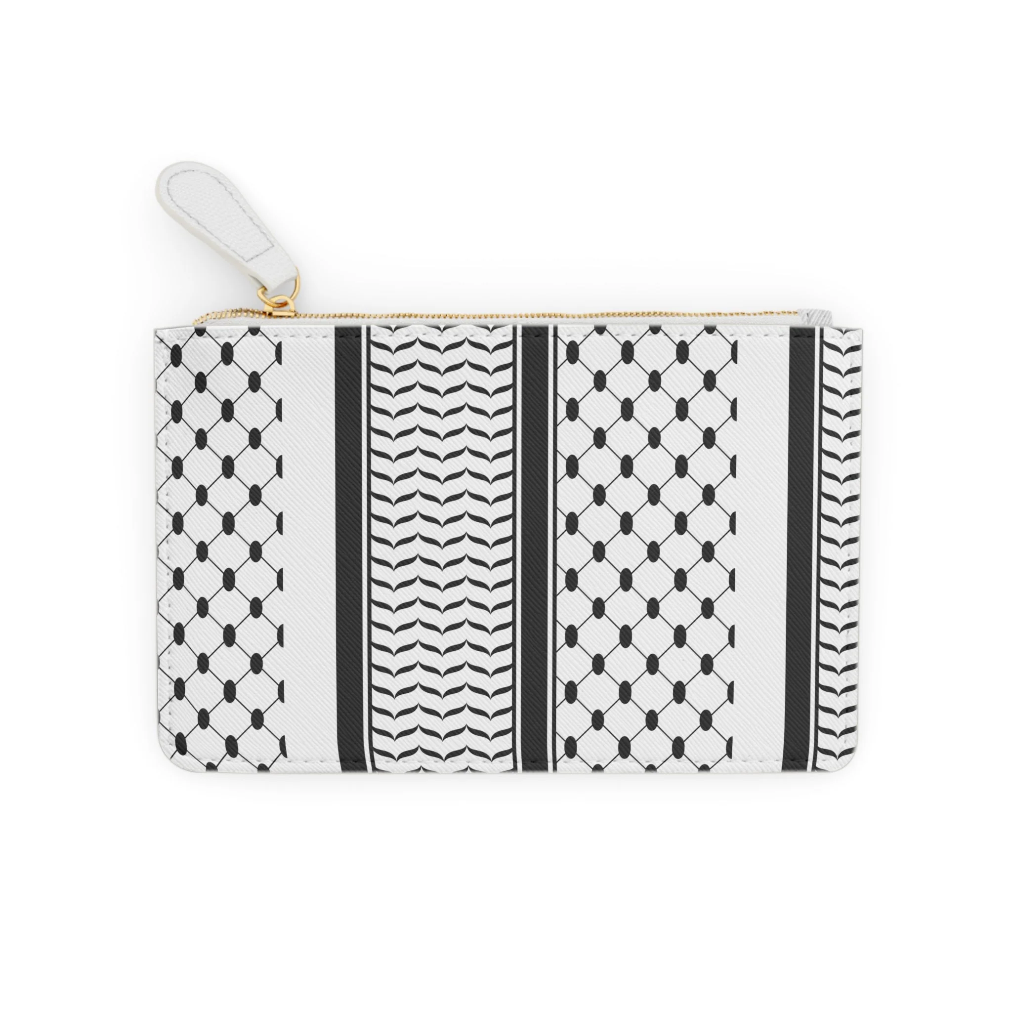 Black and White Kufie Mini Clutch Bag - Image 2