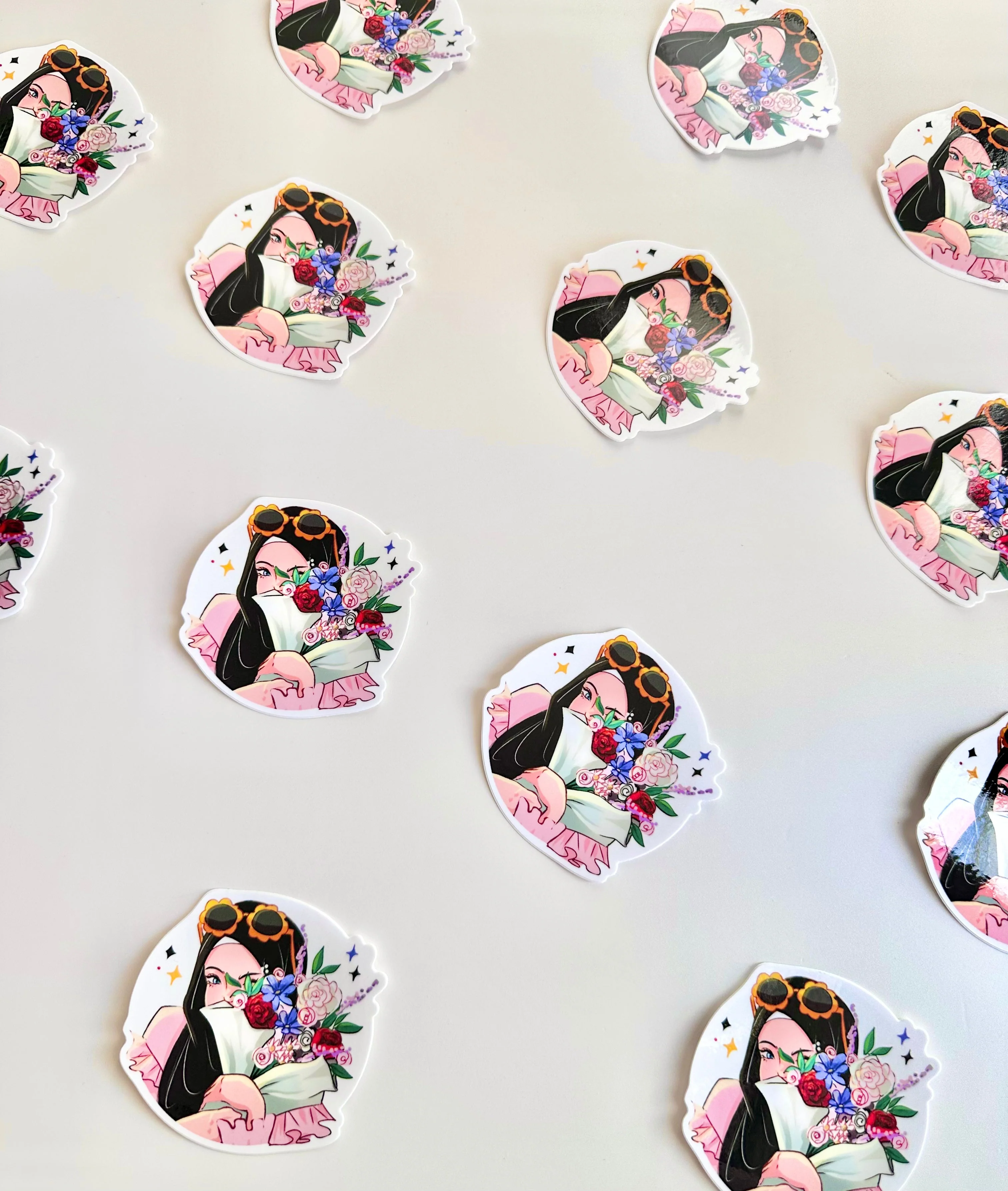 Flowery Hijabi - Sticker - Image 2